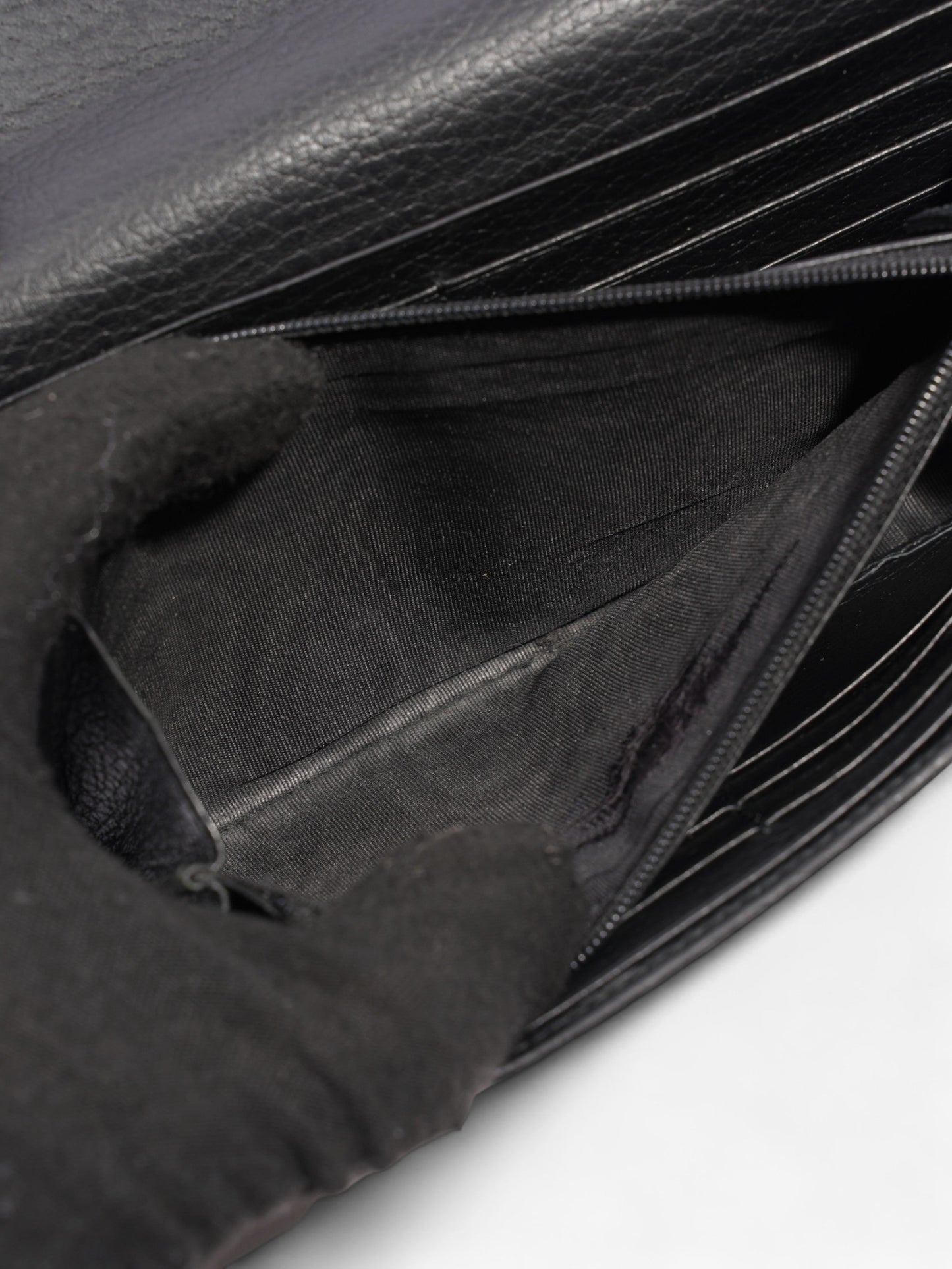 Gucci GG Marmont Continental Wallet Black Calfskin Leather