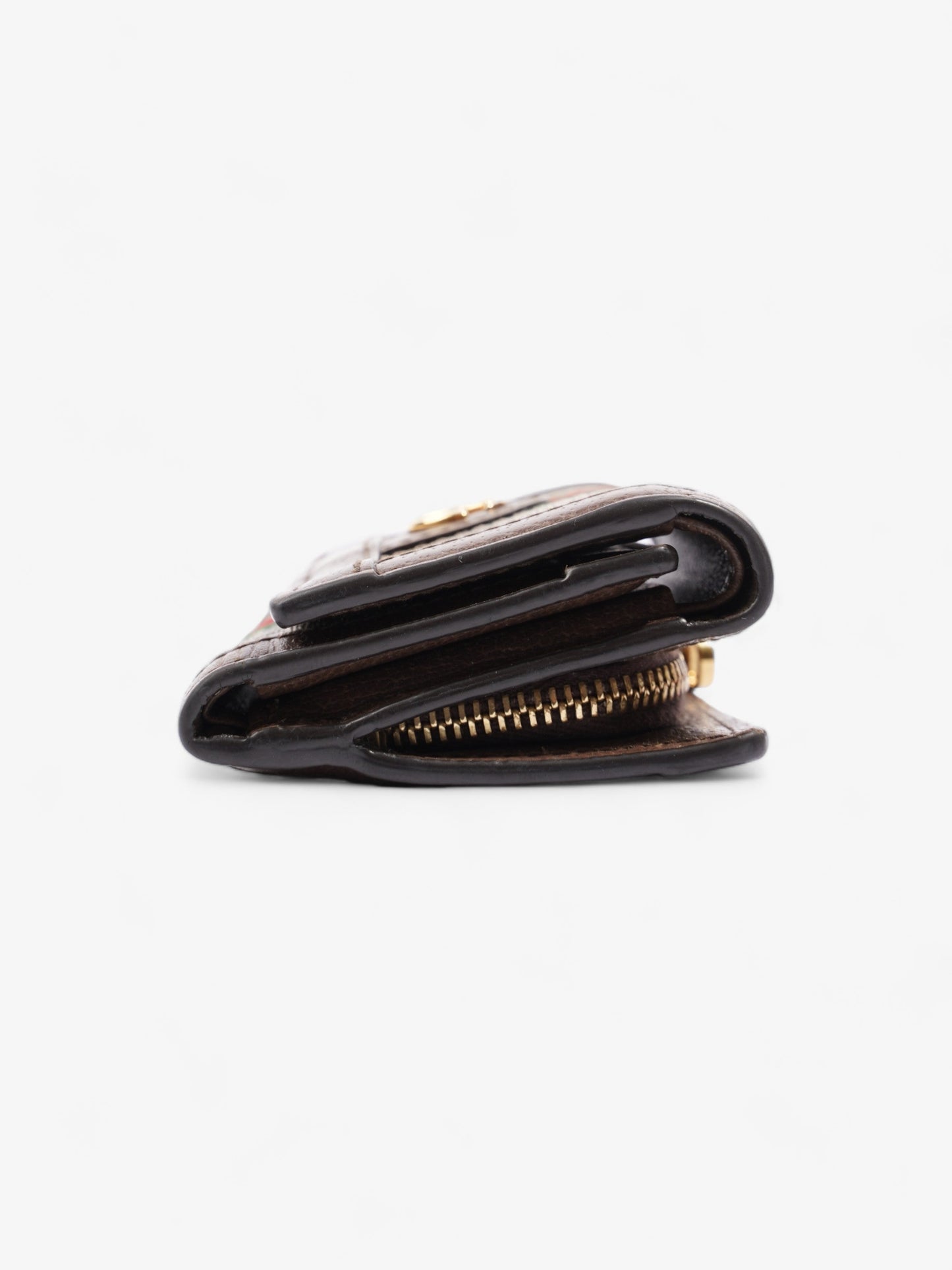 Gucci Ophidia GG French Flap Wallet GG Supreme / Red / Green Coated Canvas