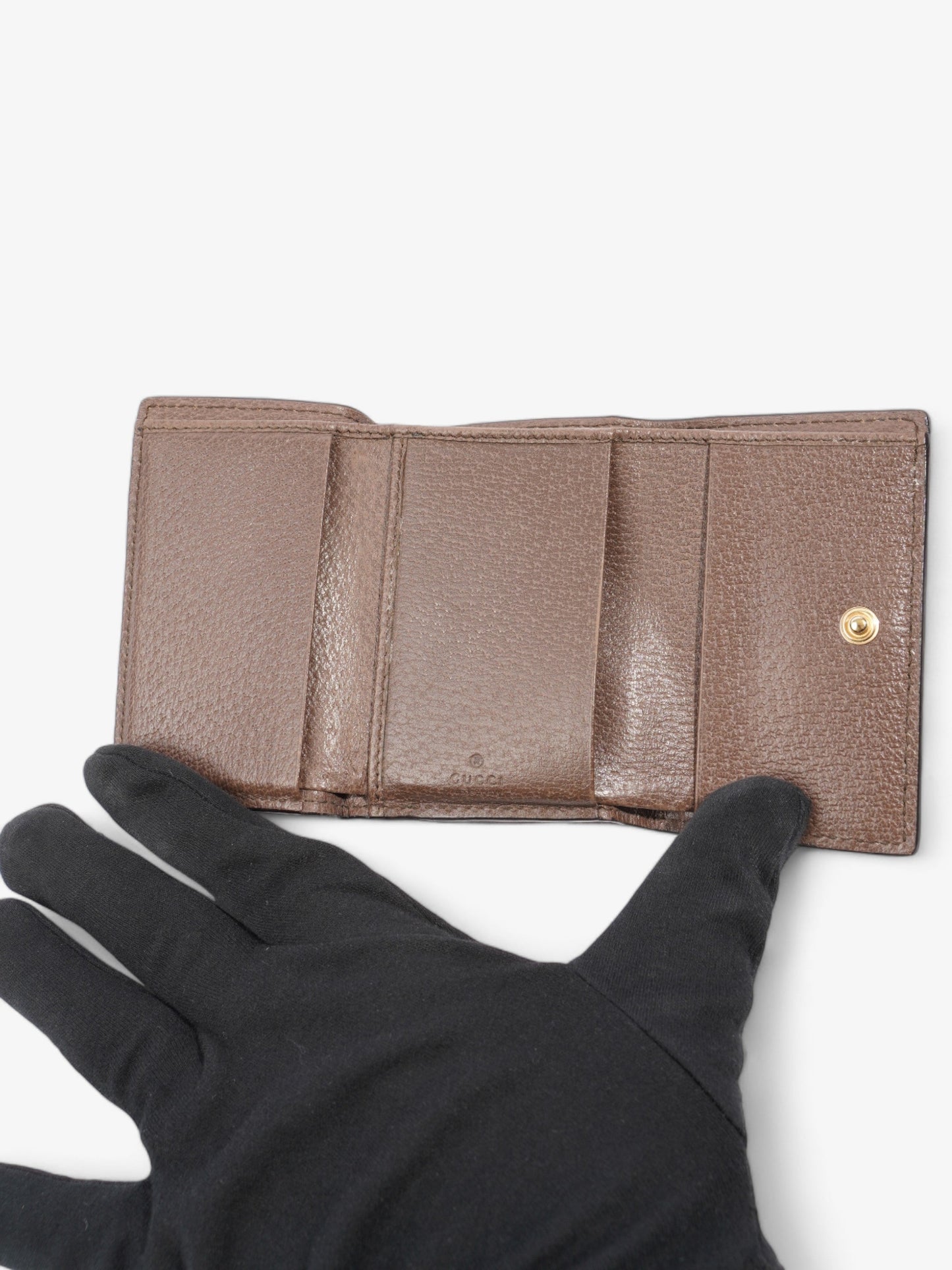Gucci Ophidia GG French Flap Wallet GG Supreme / Red / Green Coated Canvas