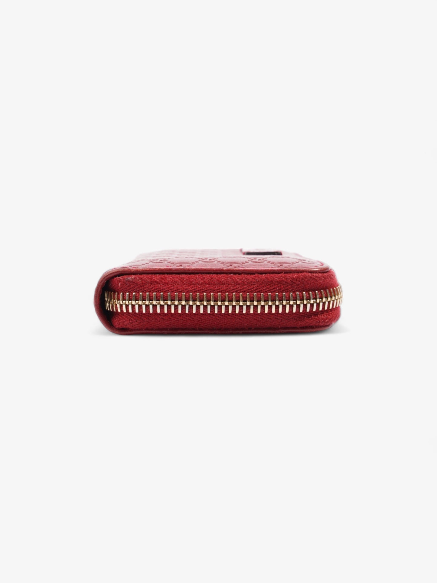 Gucci Micro Guccissima Compact Wallet Red Leather