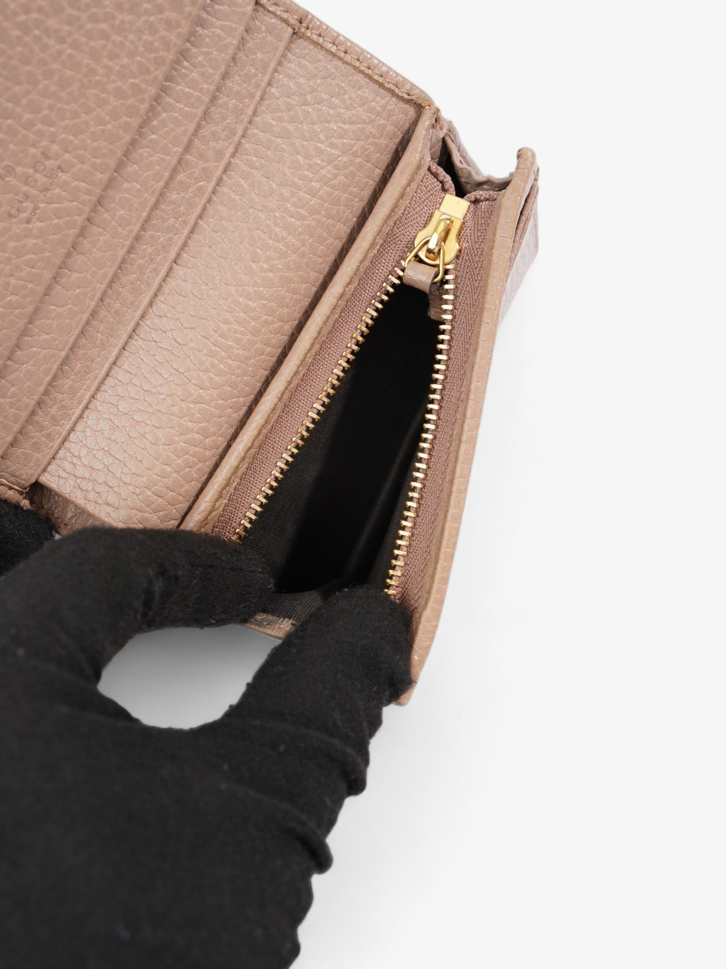 Gucci GG Marmont Wallet Beige Leather