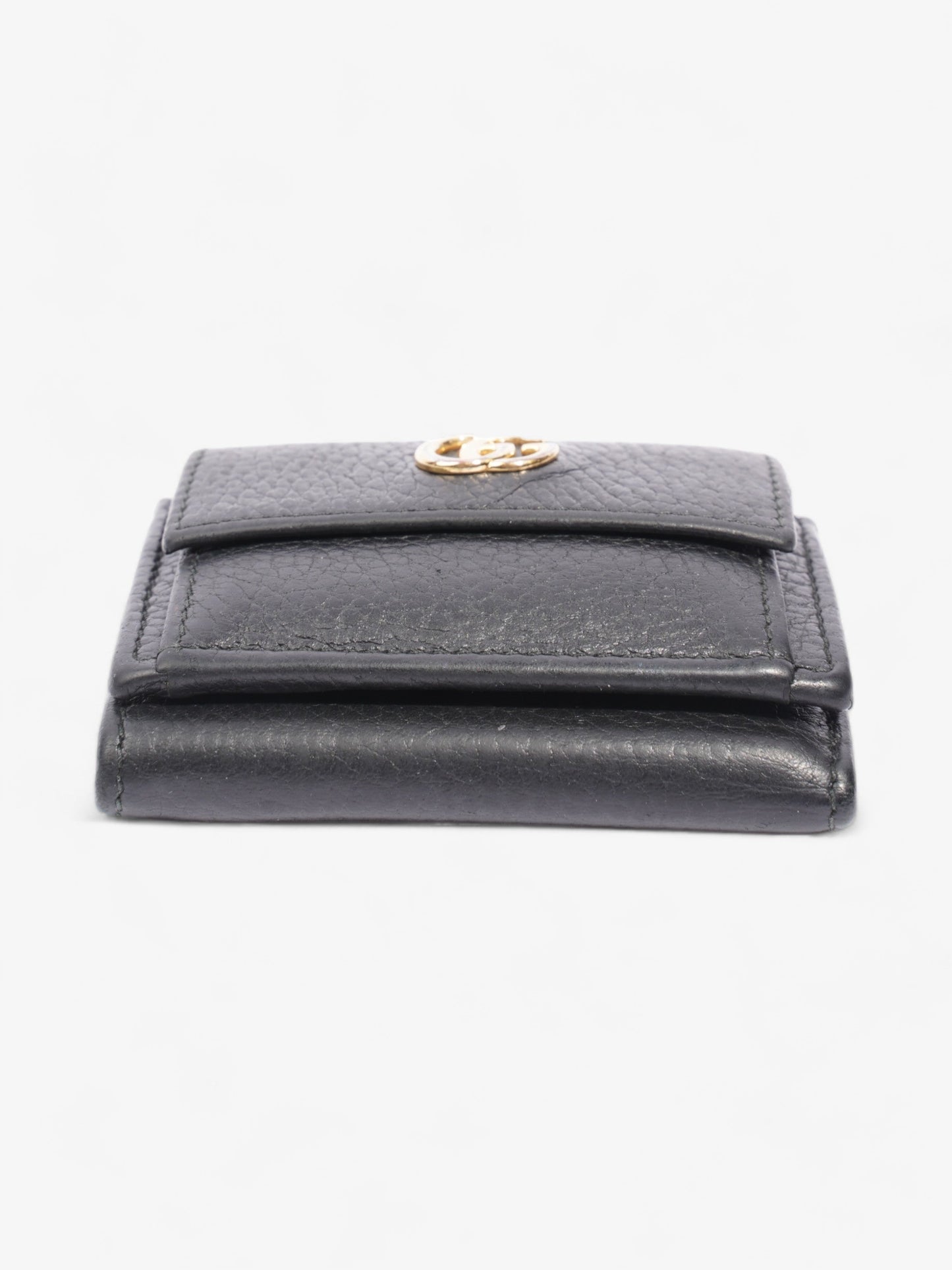 Gucci GG Marmont Trifold Wallet Black Leather