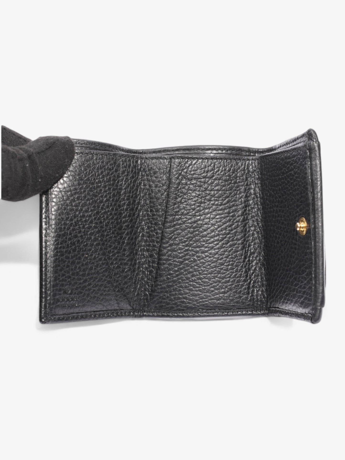 Gucci GG Marmont Trifold Wallet Black Leather