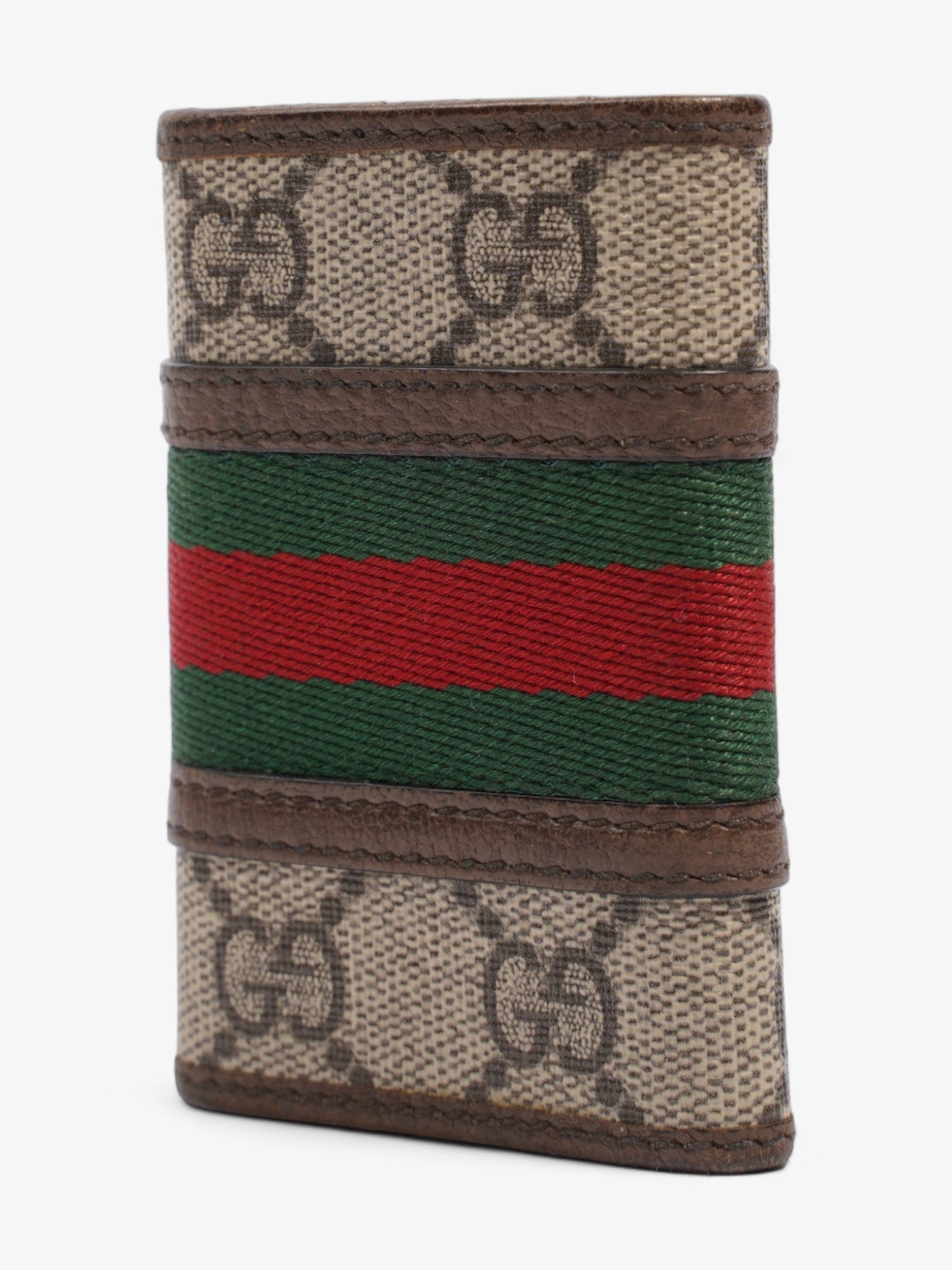 Gucci Key Case  Supreme / Green / Red Coated Canvas