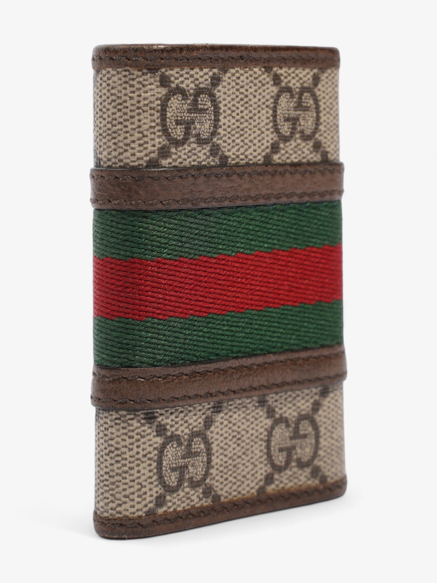 Gucci Key Case  Supreme / Green / Red Coated Canvas
