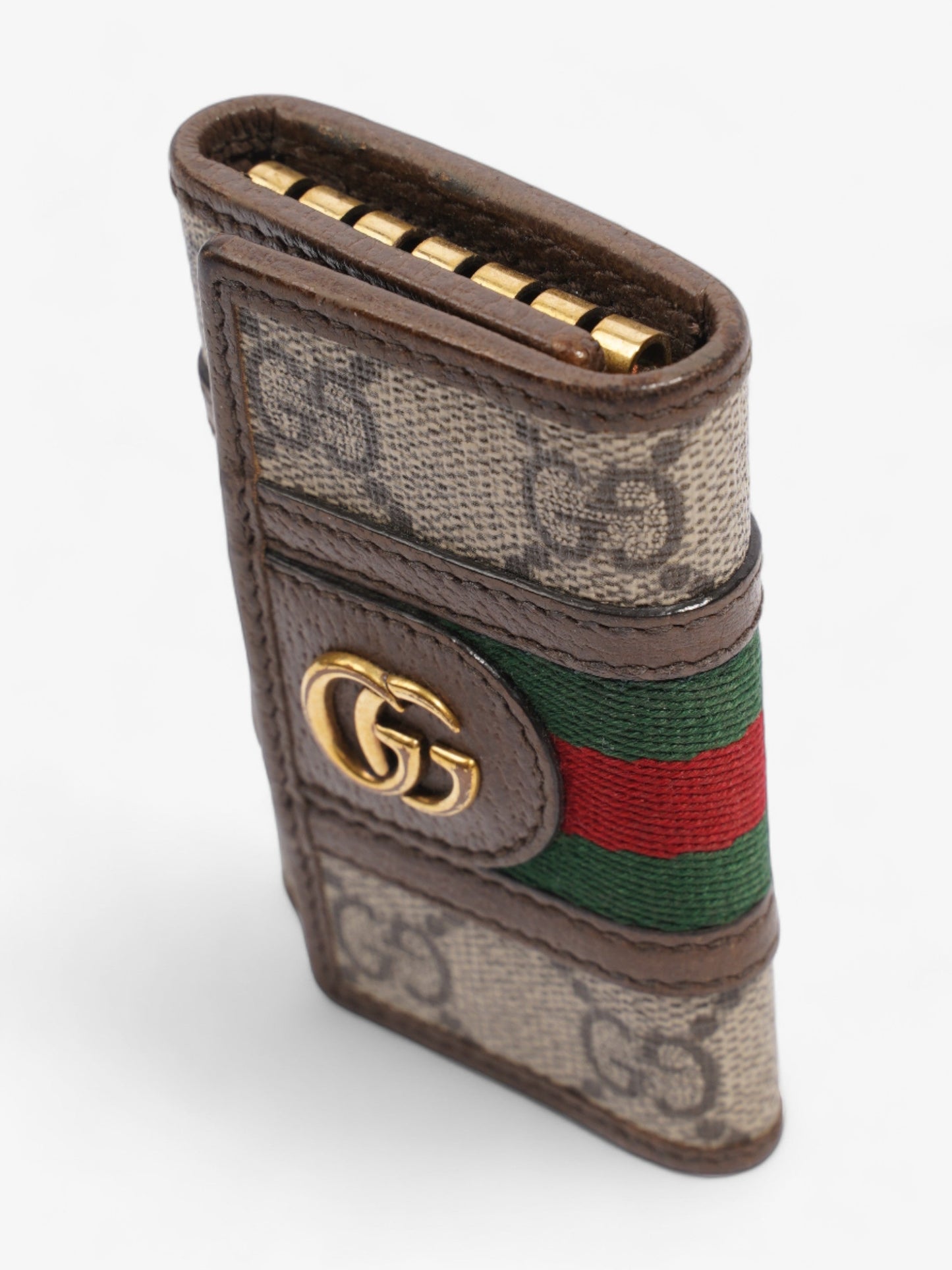 Gucci Key Case  Supreme / Green / Red Coated Canvas