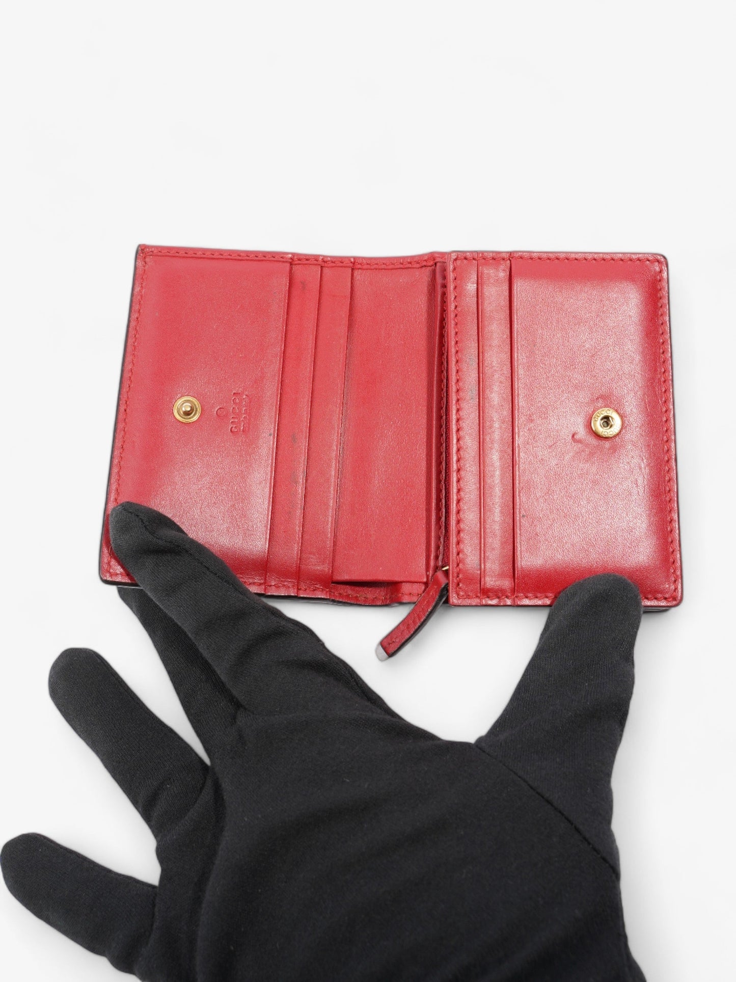 Gucci Cherry Compact Wallet Supreme Coated Canvas