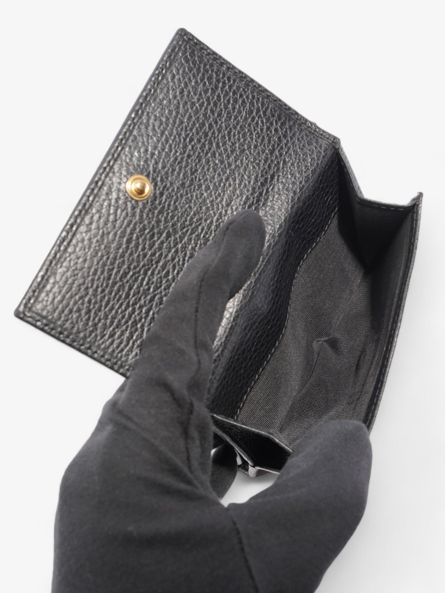 Gucci GG Marmont Compact Wallet Black Leather