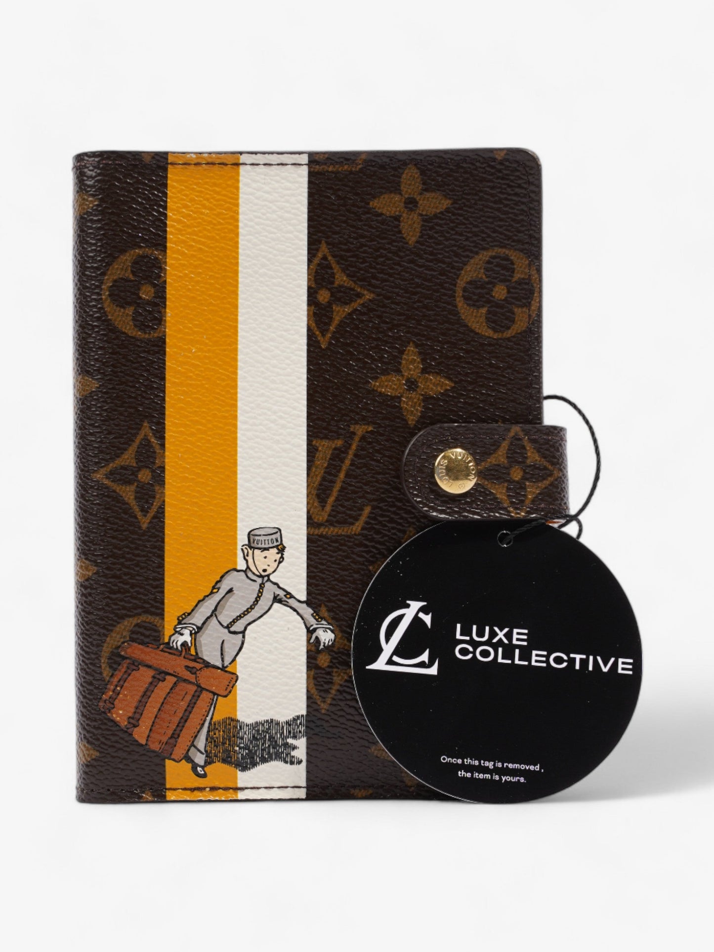Louis Vuitton Animation Groom Agenda Monogram / Yellow / White Coated Canvas