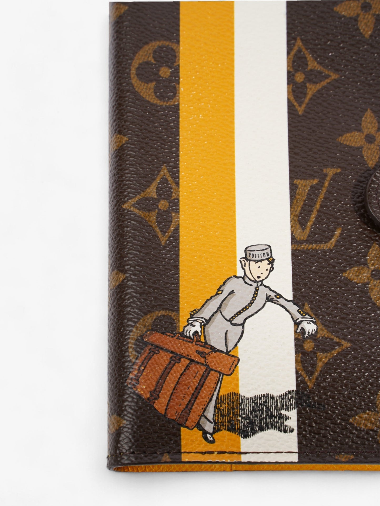 Louis Vuitton Animation Groom Agenda Monogram / Yellow / White Coated Canvas