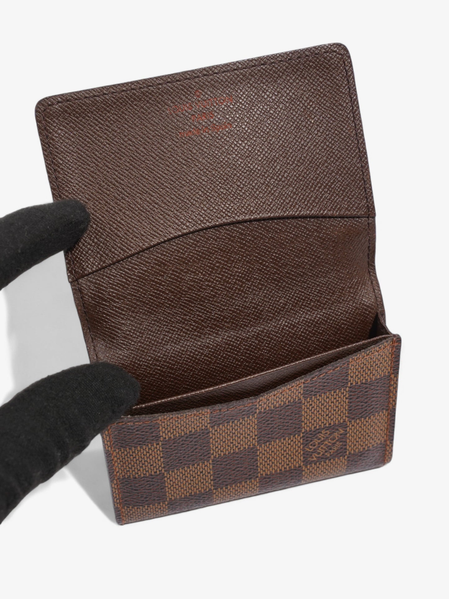 Louis Vuitton Carte De Visite Damier Ebene Coated Canvas