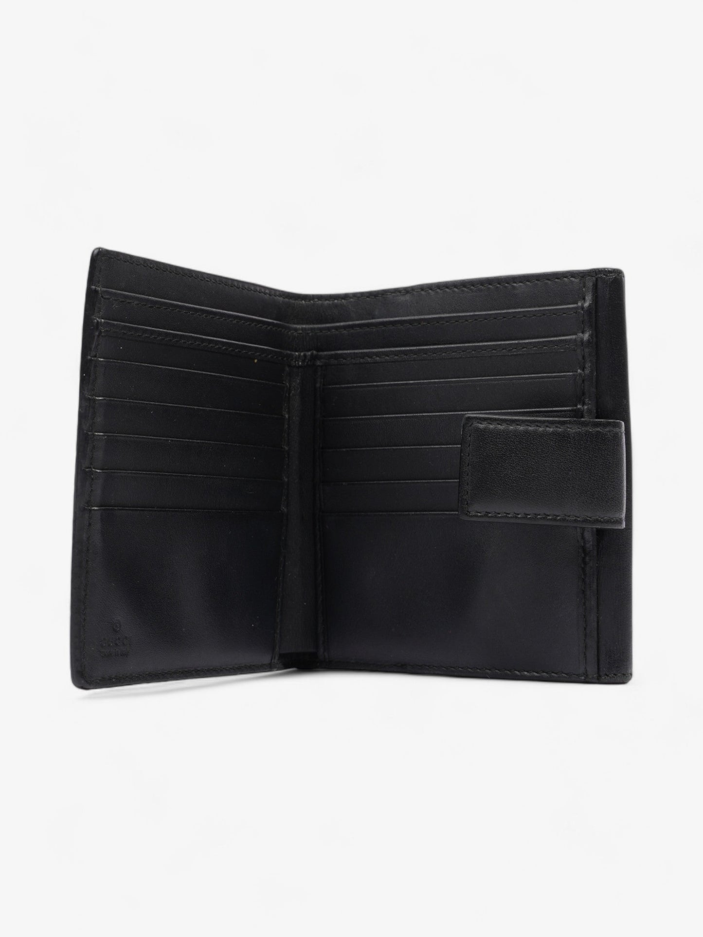 Gucci Padlock Wallet Beige And Ebony GG Supreme / Black Coated Canvas