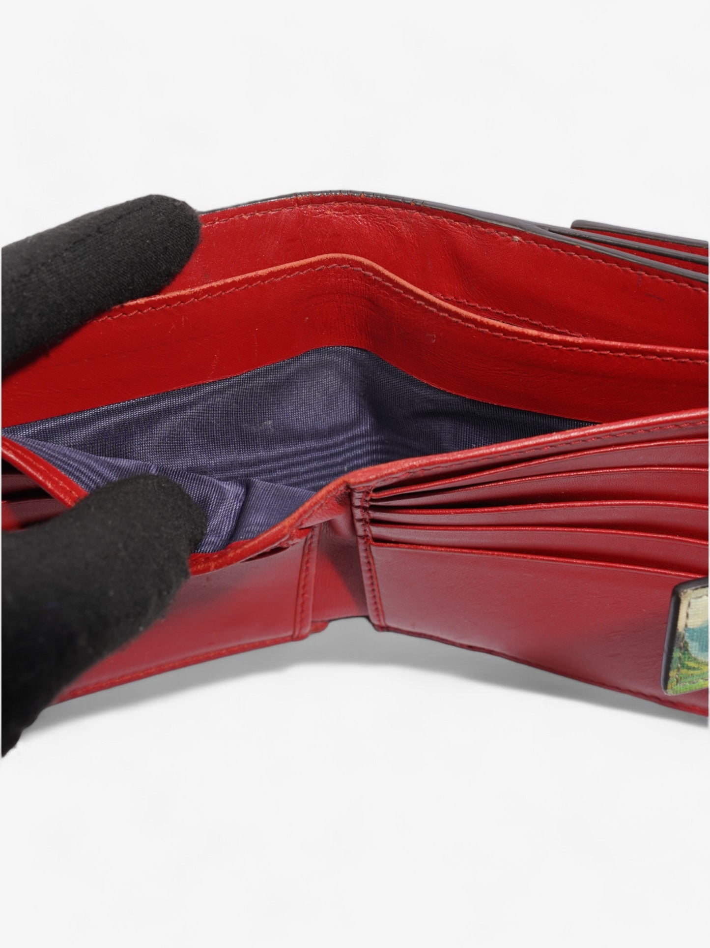 Gucci Monogram Blooms French Flap Wallet GG Supreme / Blue Coated Canvas