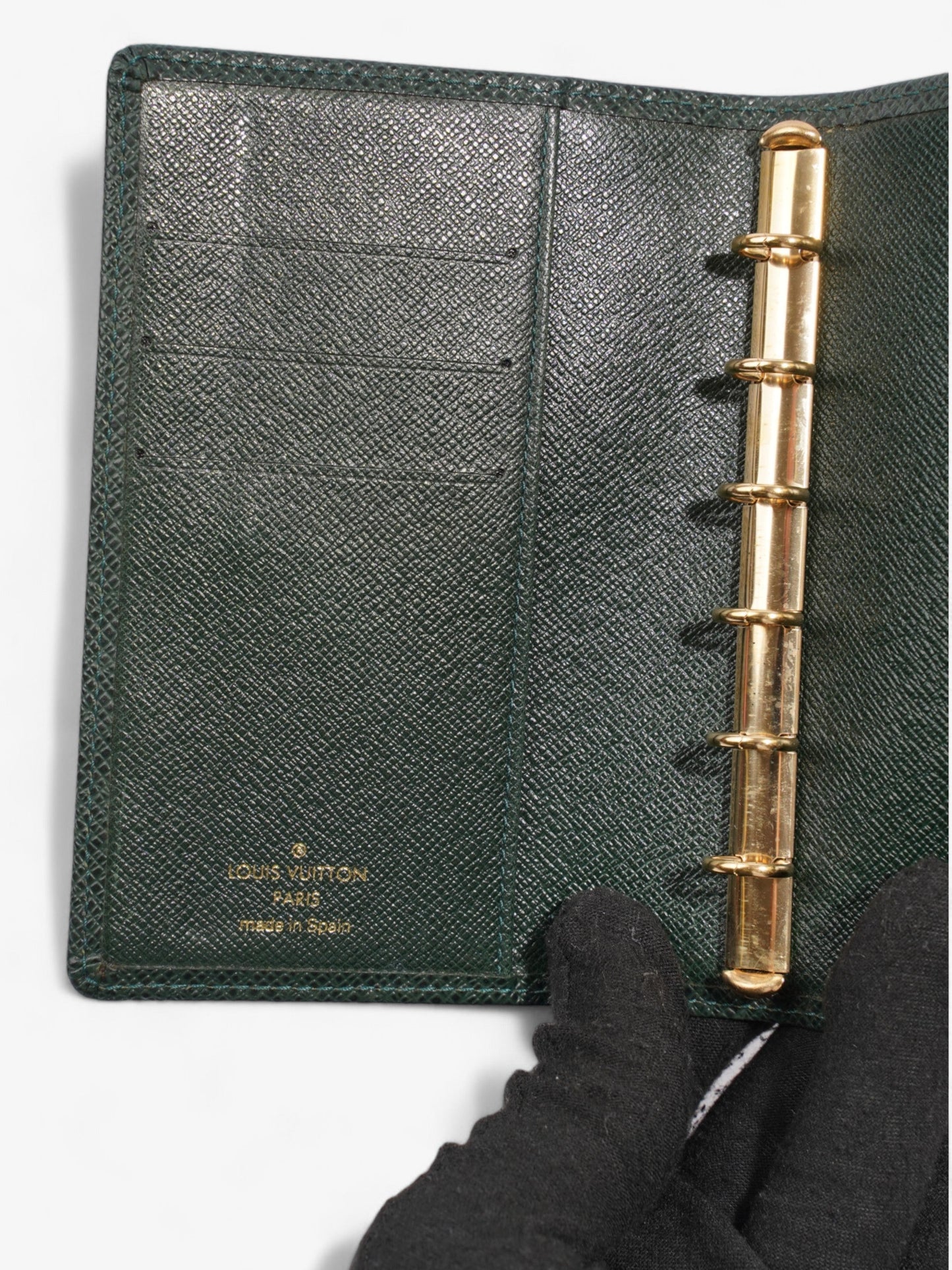 Louis Vuitton Agenda Cover Green Coated Canvas PM