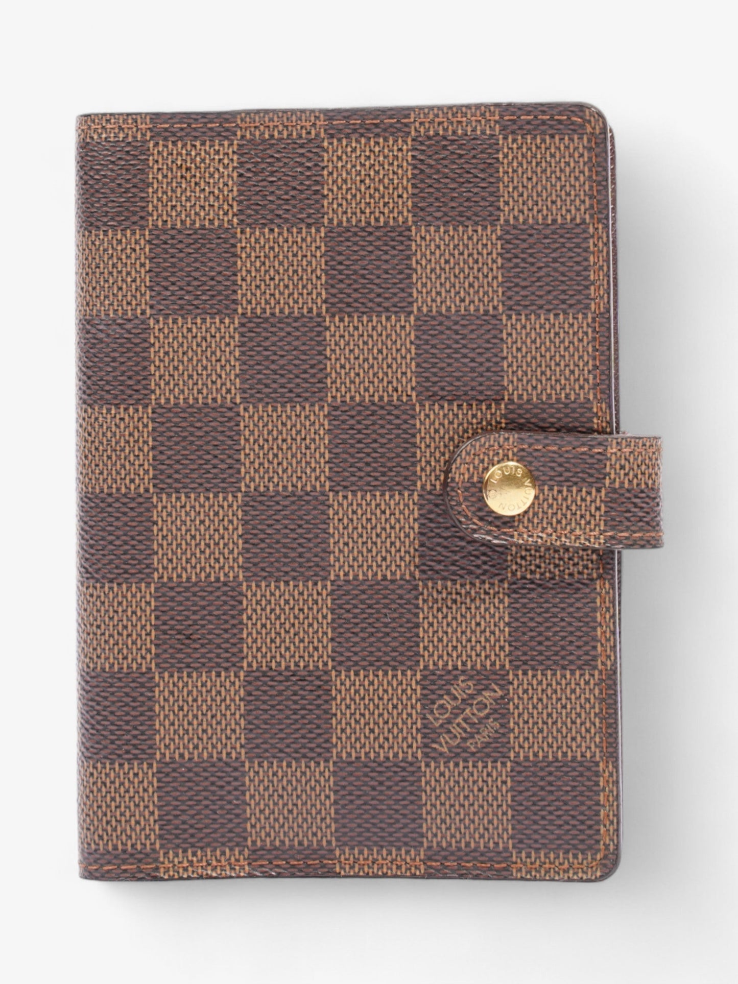Louis Vuitton Agenda Cover Damier Ebene Coated Canvas PM