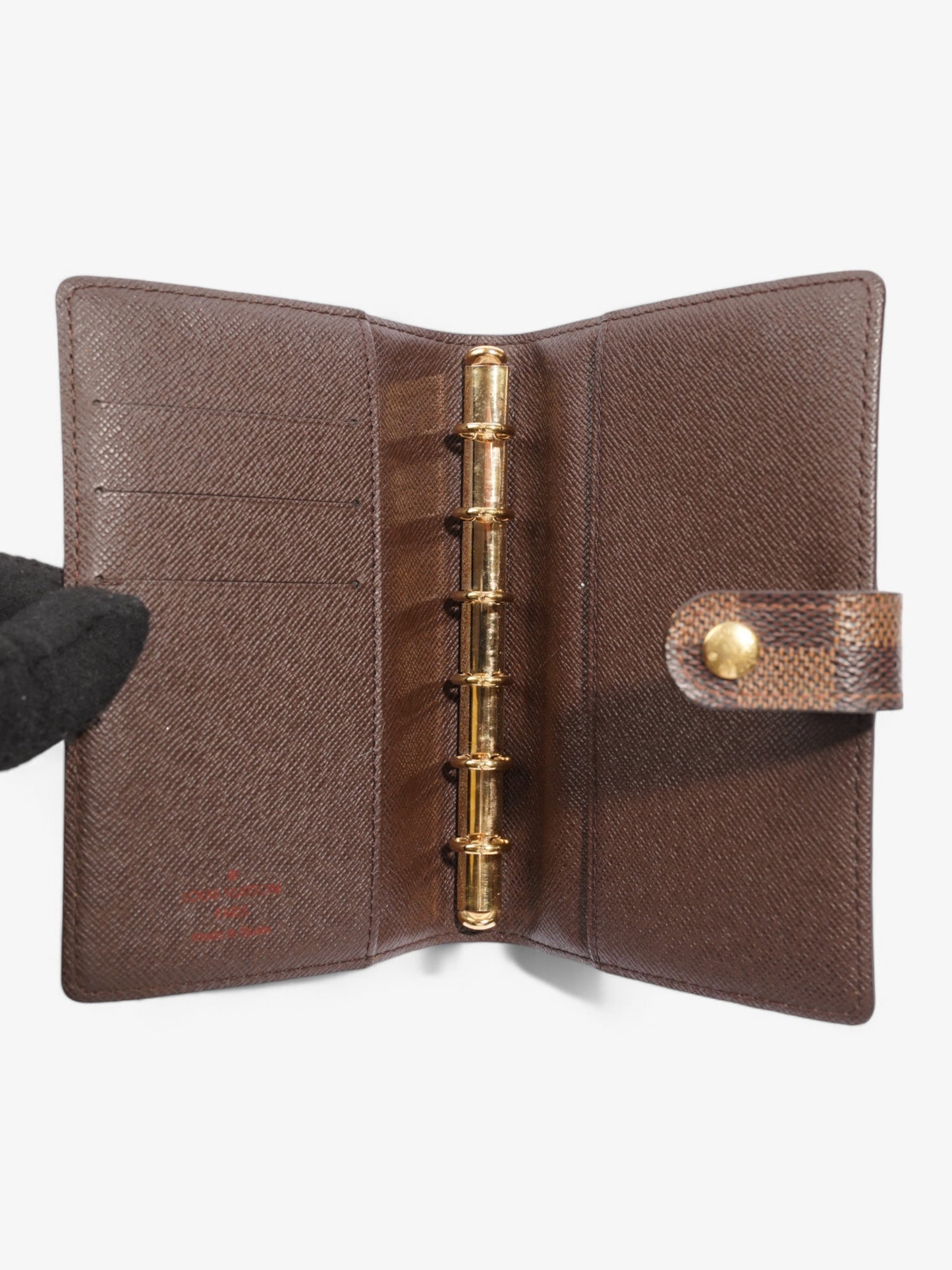 Louis Vuitton Agenda Cover Damier Ebene Coated Canvas PM