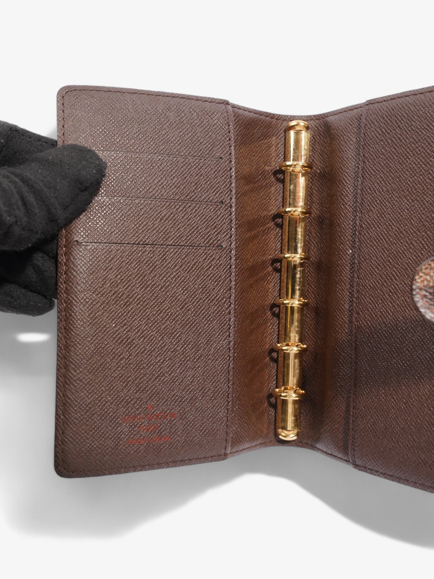 Louis Vuitton Agenda Cover Damier Ebene Coated Canvas PM