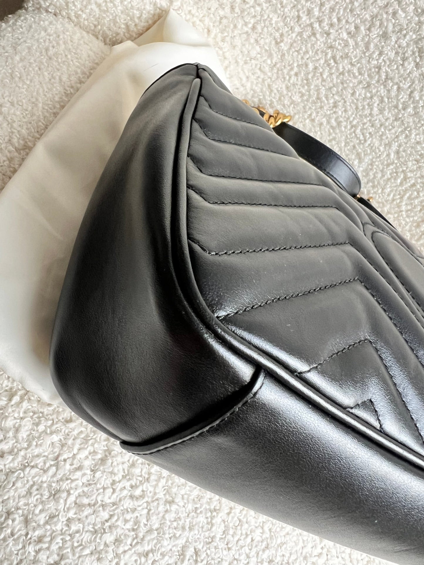 Gucci GG Black Marmont Small Shoulder Bag (RRP £2070)