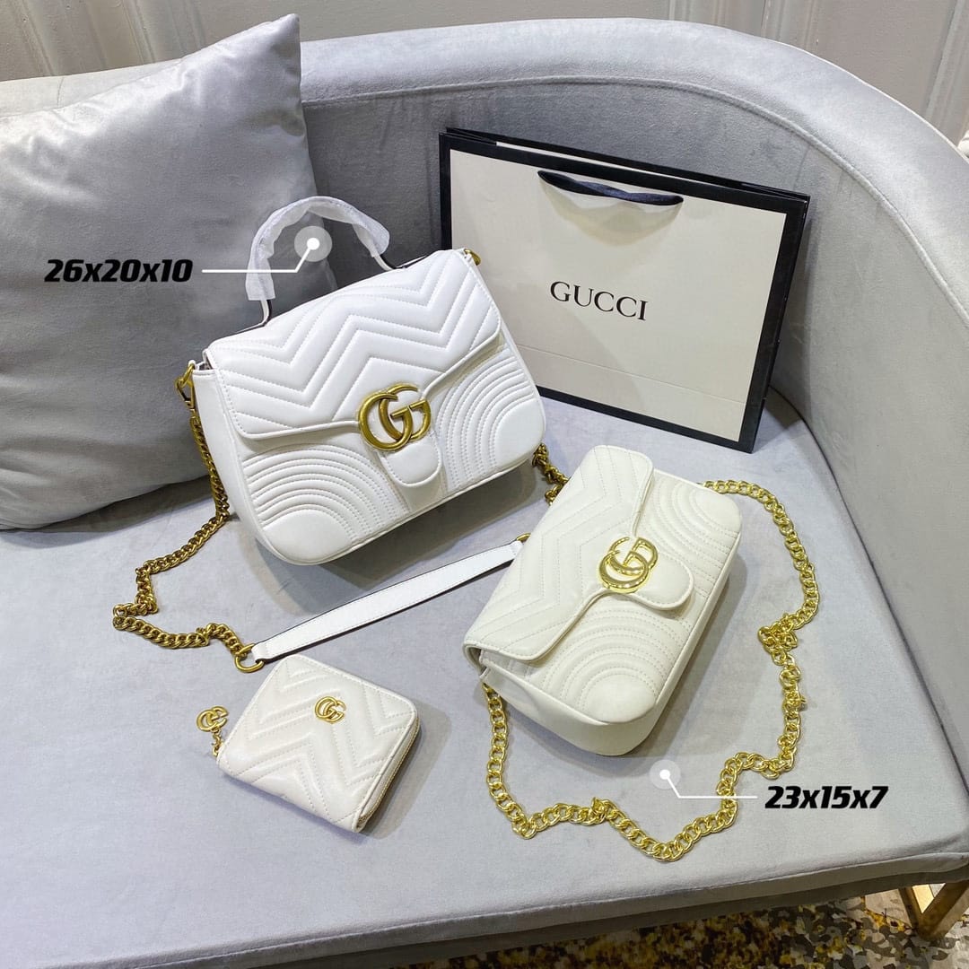 Gucci Marmont Matelassè Top Handle Handbag Sets