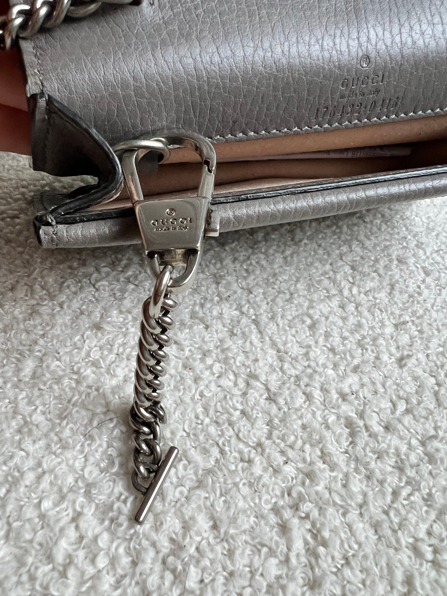 Gucci Dionysus GG Grey Super Mini Shoulder Bag (RRP £985)