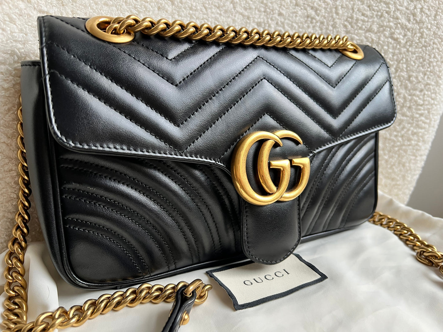 Gucci GG Black Marmont Small Shoulder Bag (RRP £2070)