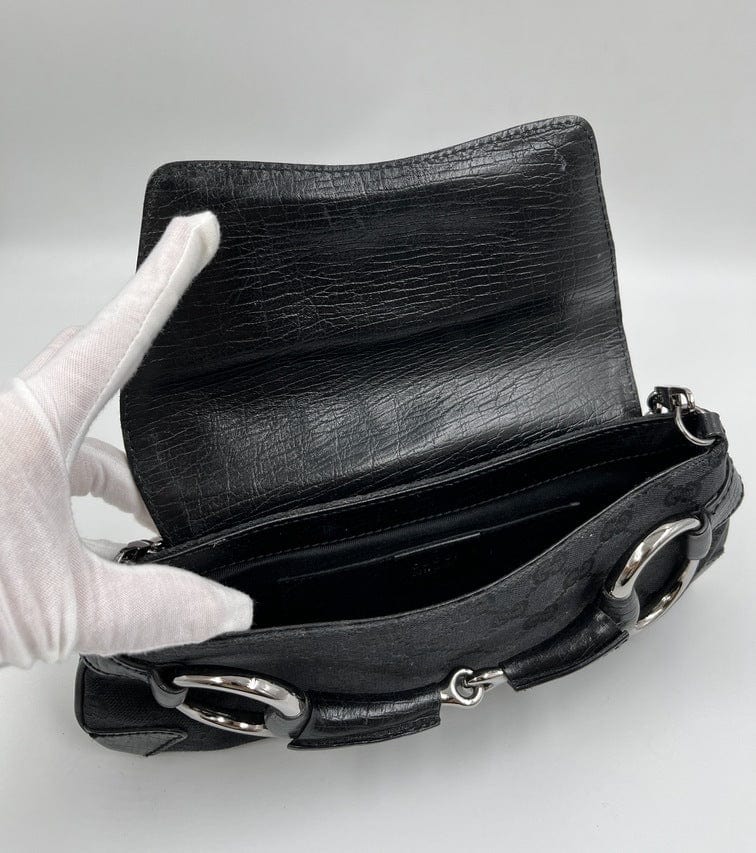 Gucci Horsebit 1955 Canvas Shoulder Bag
