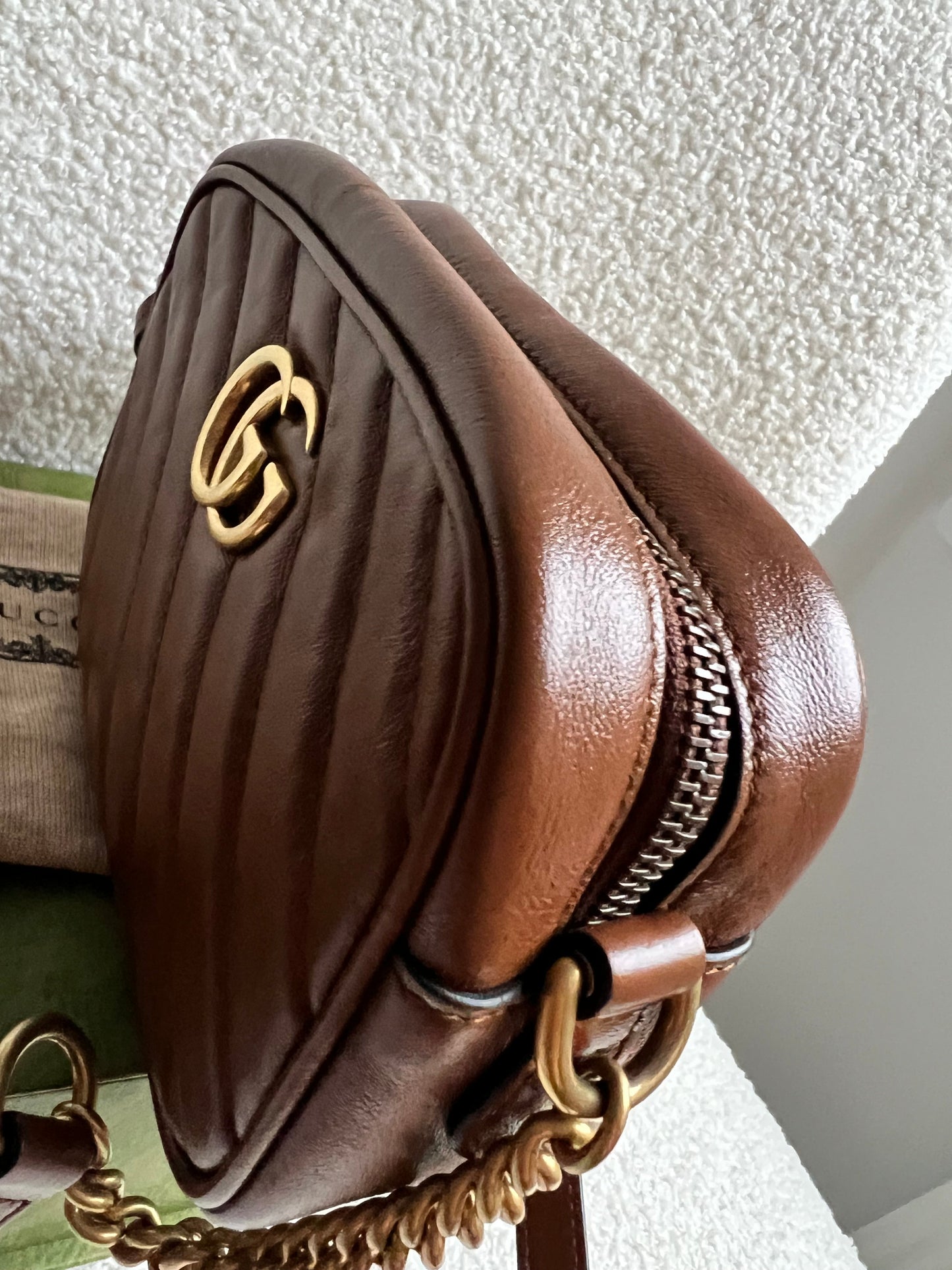 Gucci GG Brown Marmont Mini Shoulder Bag (RRP £1,360)