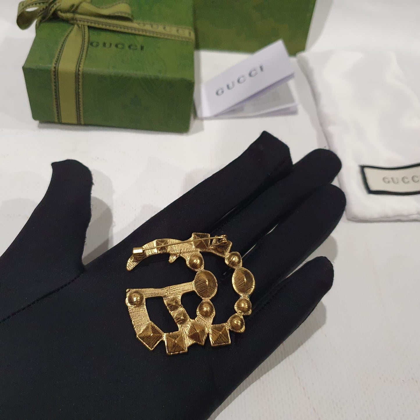 Gucci Brooch and Earrings