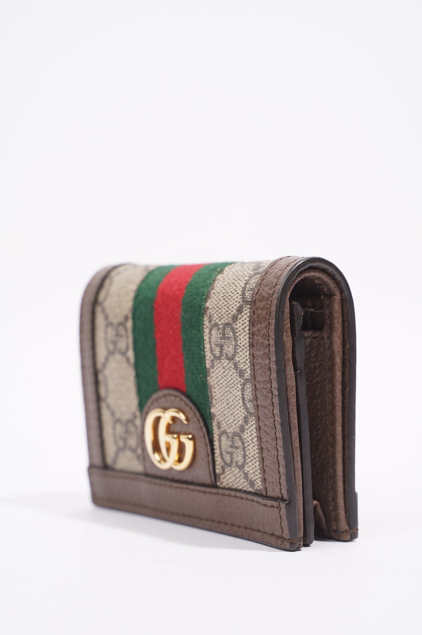 Gucci Ophidia Wallet Brown / Red / Green Coated Canvas