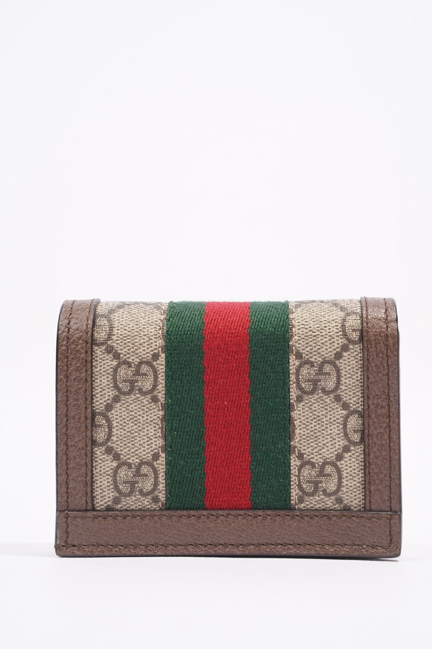 Gucci Ophidia Wallet Brown / Red / Green Coated Canvas