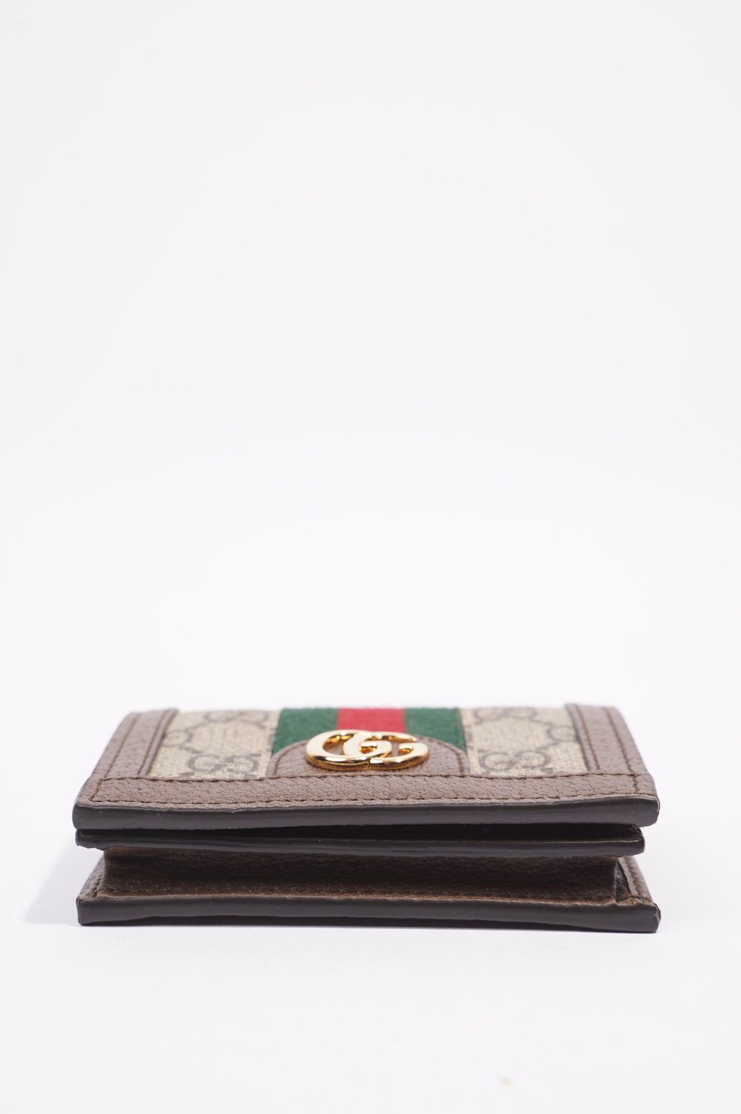 Gucci Ophidia Wallet Brown / Red / Green Coated Canvas