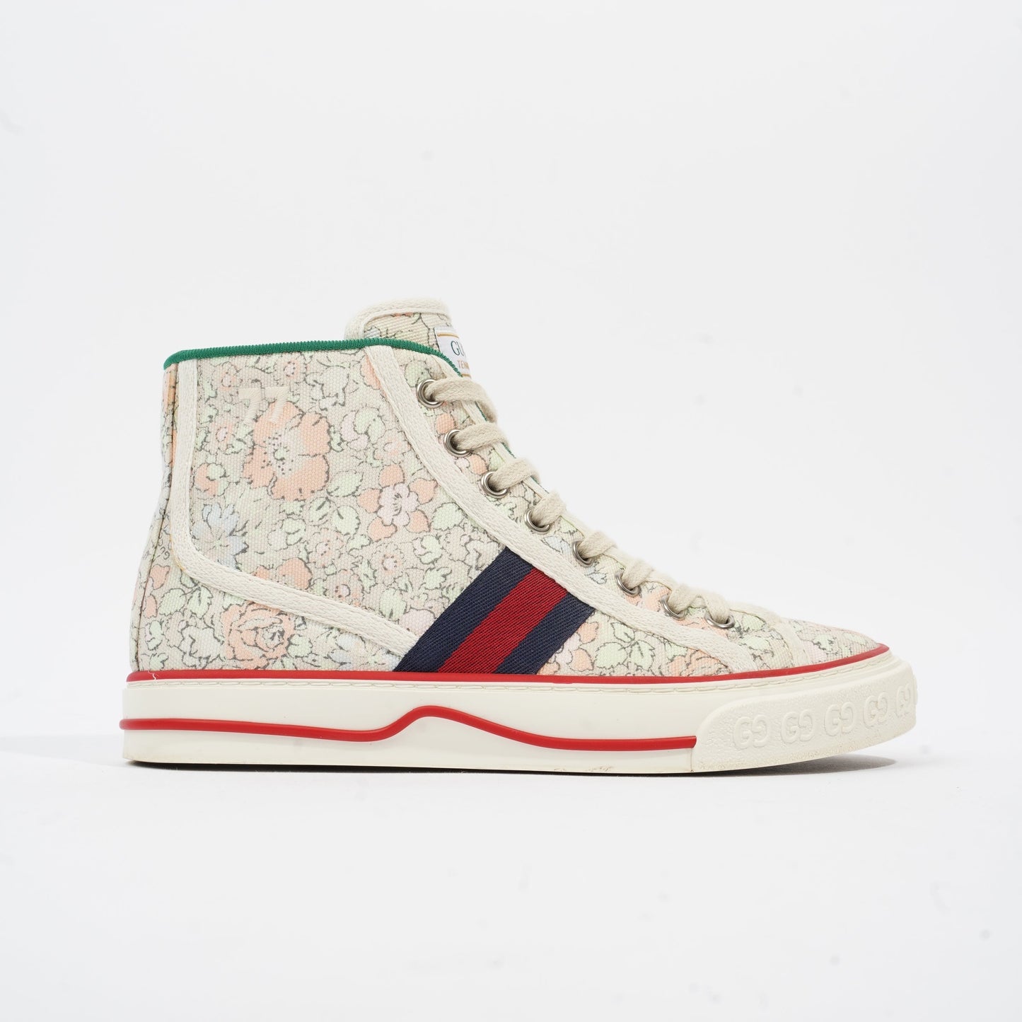 Gucci Tennis 1977 High Top Floral Print Canvas EU 35.5 UK 2.5