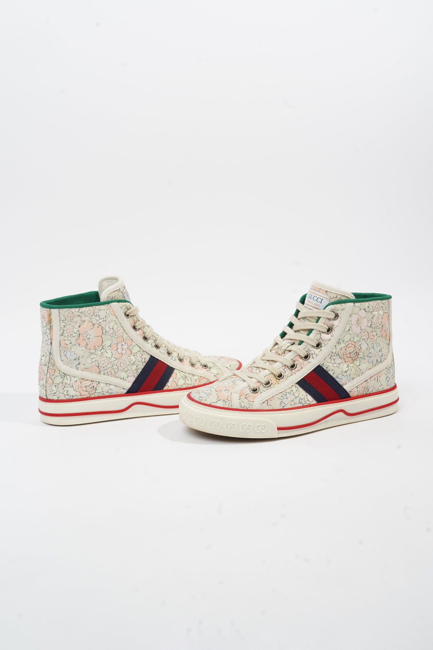 Gucci Tennis 1977 High Top Floral Print Canvas EU 35.5 UK 2.5