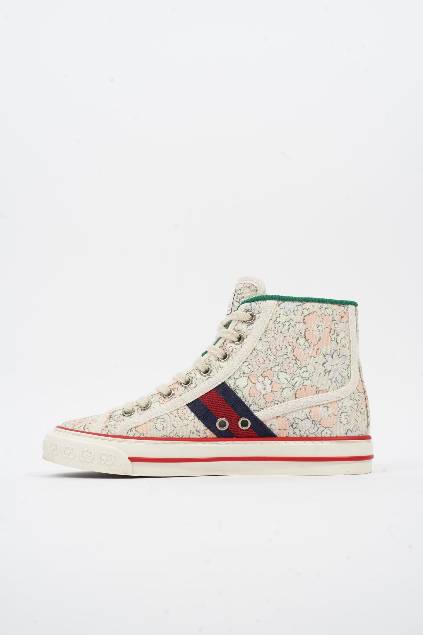Gucci Tennis 1977 High Top Floral Print Canvas EU 35.5 UK 2.5