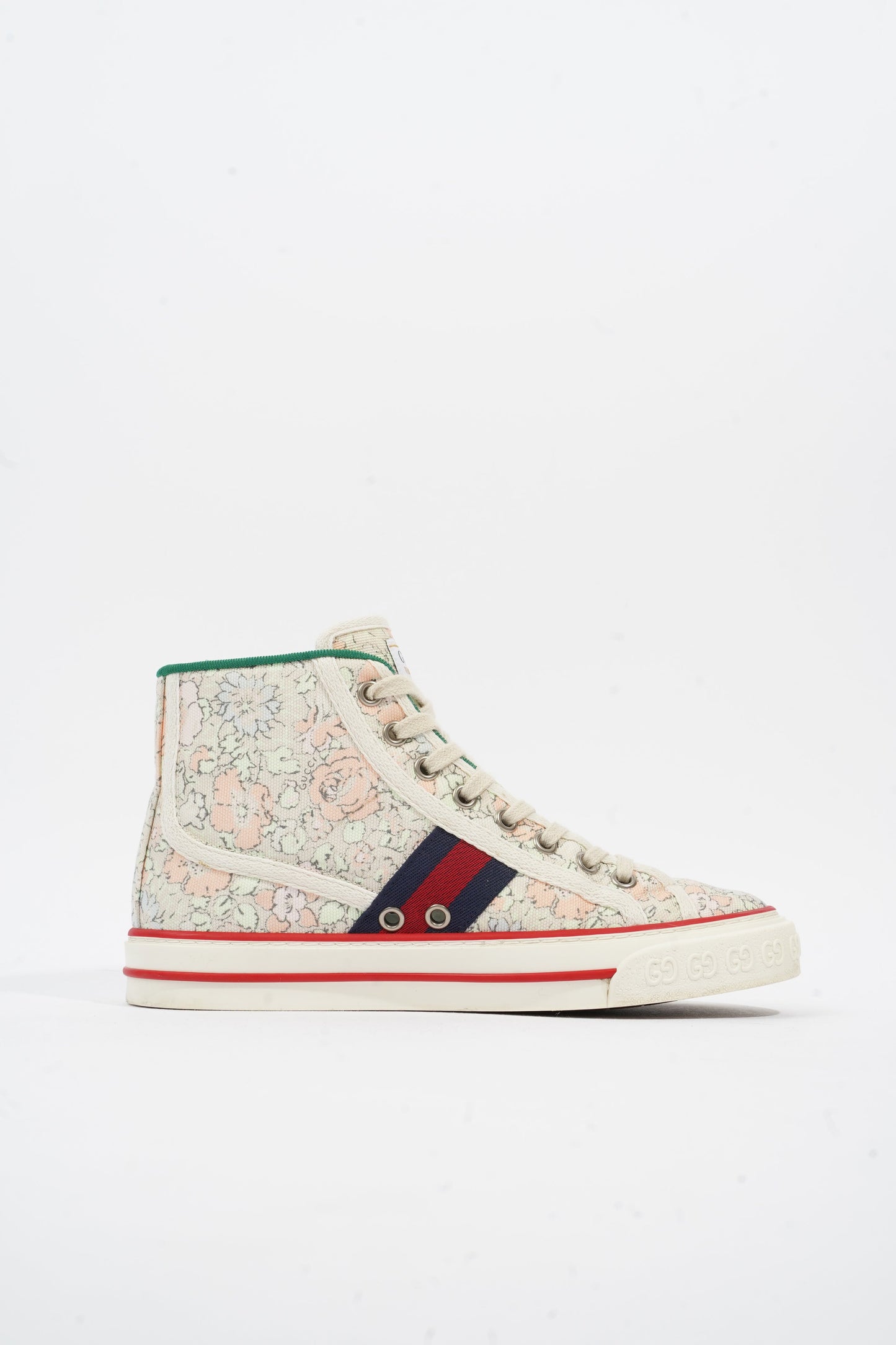 Gucci Tennis 1977 High Top Floral Print Canvas EU 35.5 UK 2.5