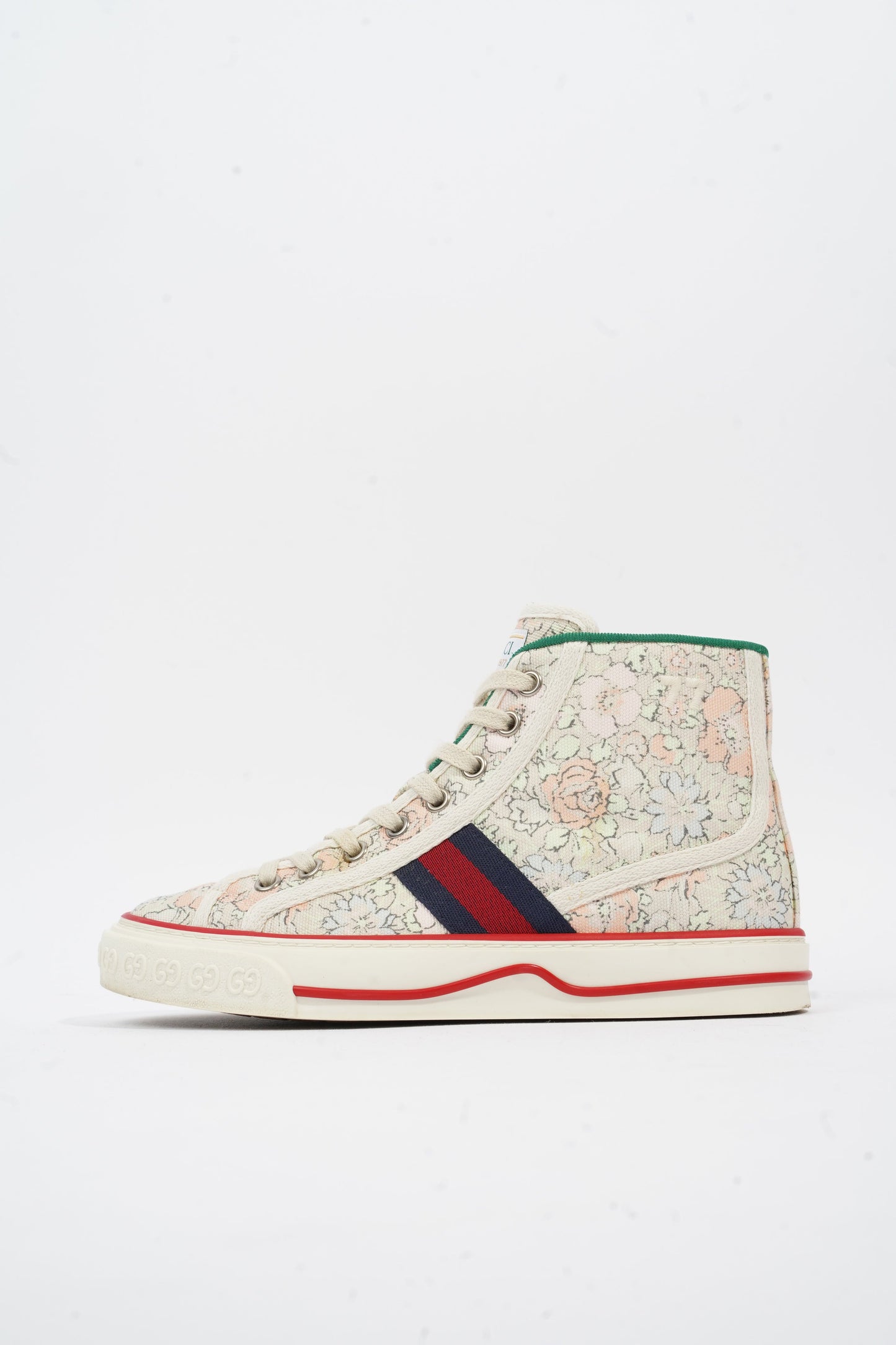 Gucci Tennis 1977 High Top Floral Print Canvas EU 35.5 UK 2.5