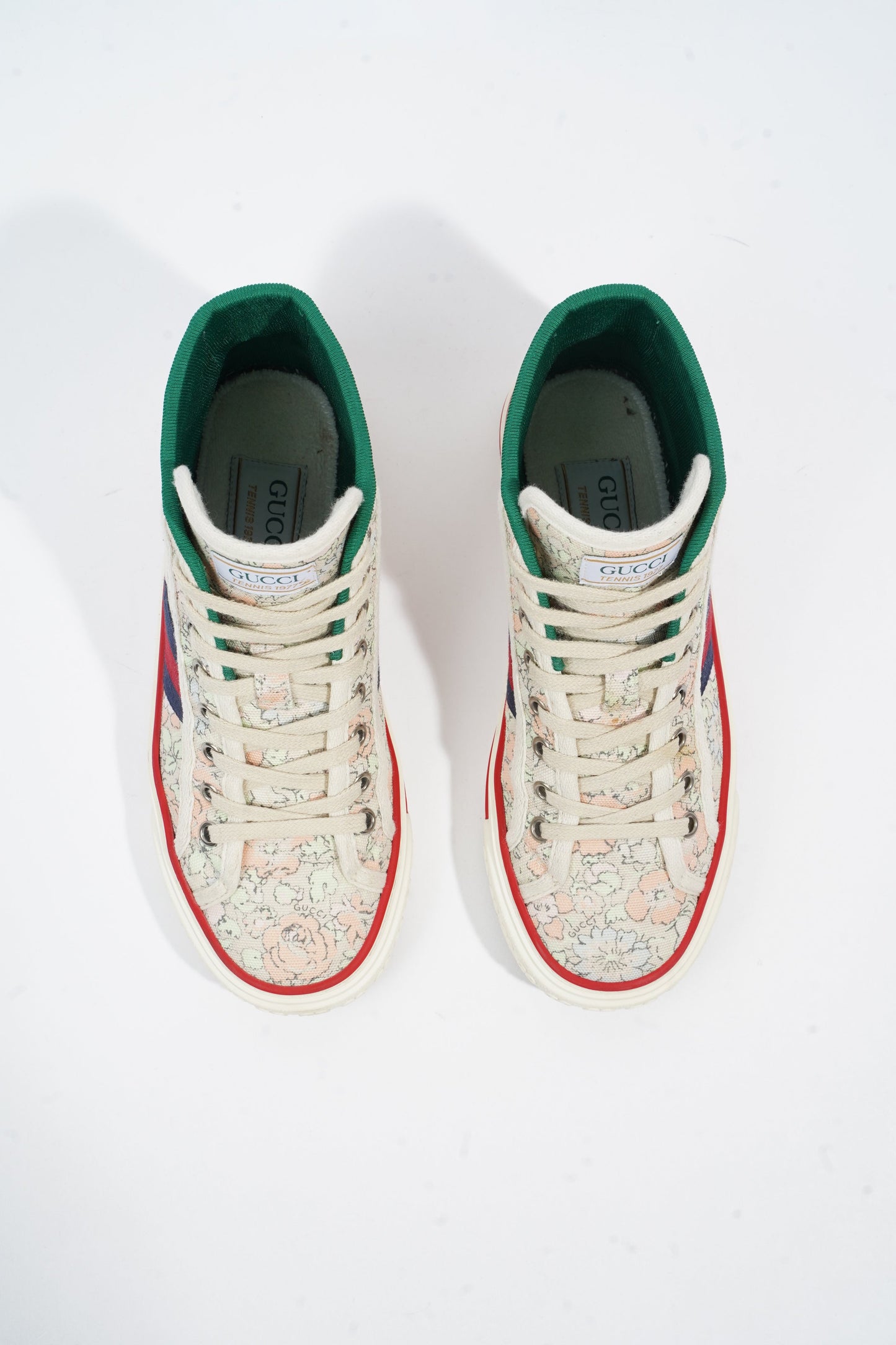 Gucci Tennis 1977 High Top Floral Print Canvas EU 35.5 UK 2.5