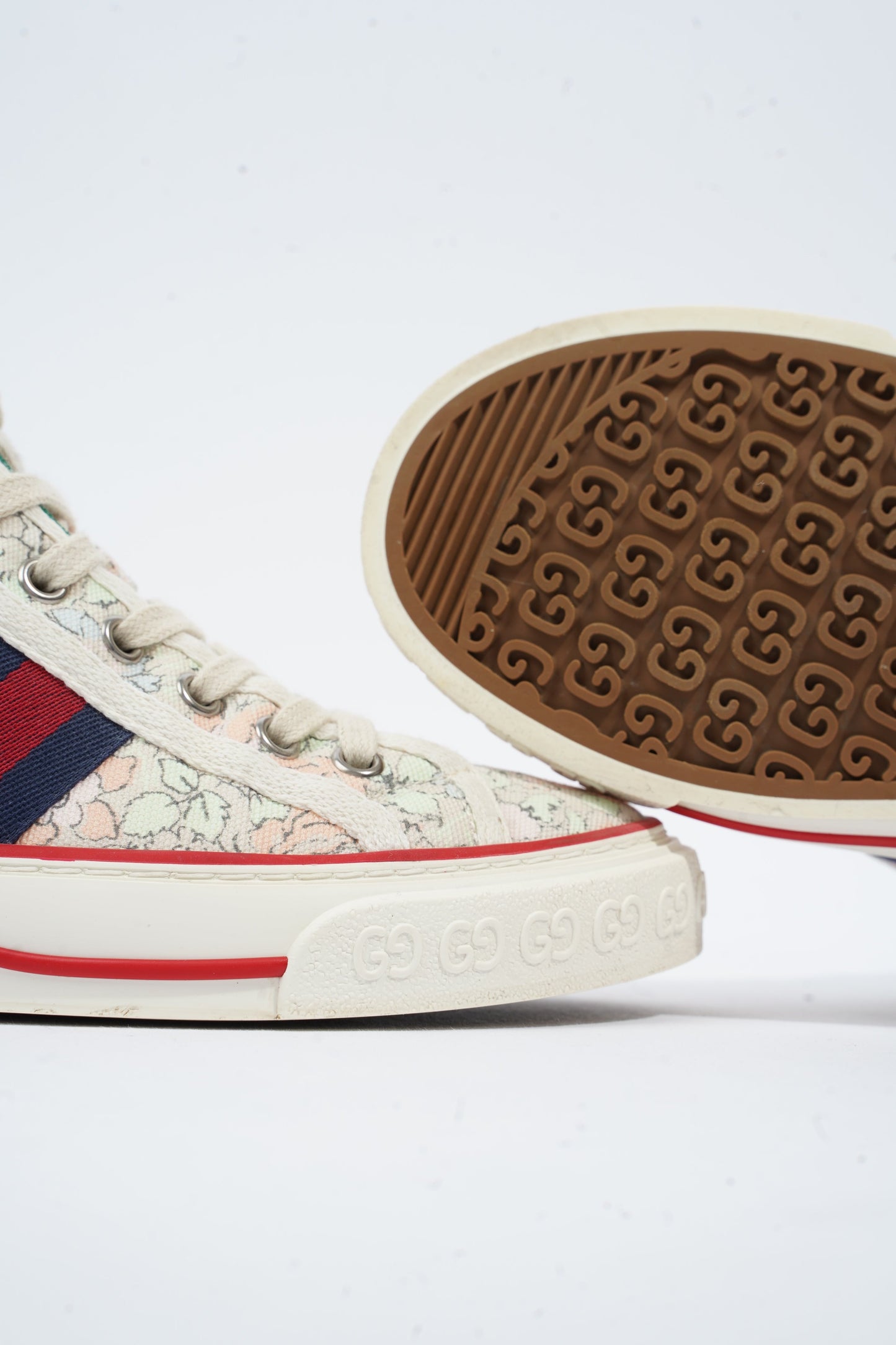 Gucci Tennis 1977 High Top Floral Print Canvas EU 35.5 UK 2.5