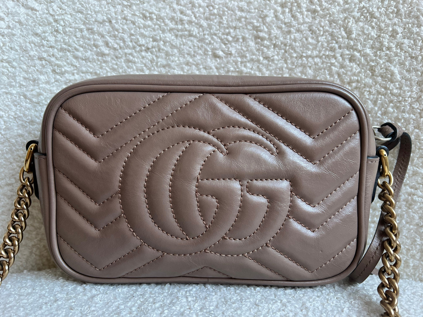 Gucci GG Dusty Pink Marmont Mini Shoulder Bag (RRP £1,360)