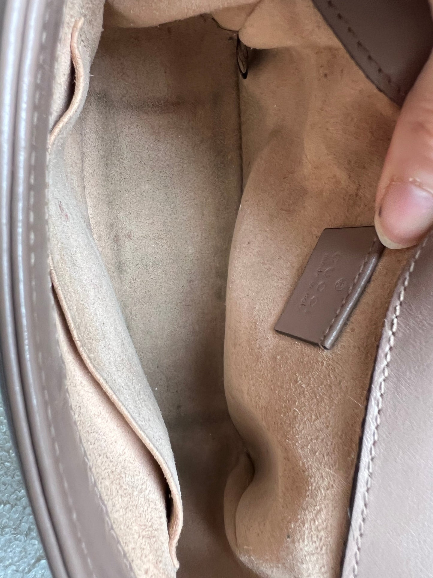 Gucci GG Dusty Pink Marmont Mini Top Handle Bag (RRP £1,890)