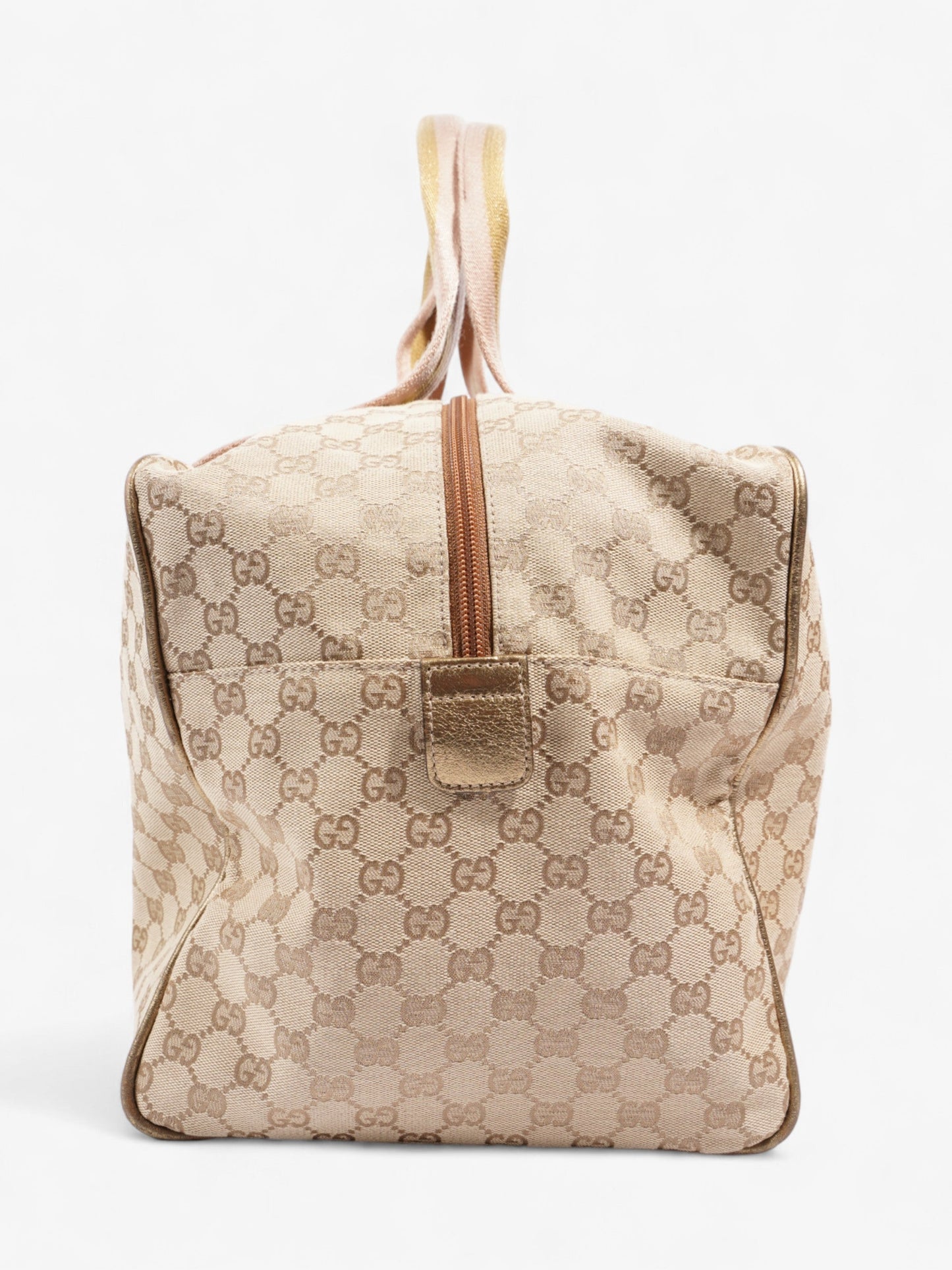 Gucci Interlocking G Travel Bag GG Supreme / Gold / Pink Canvas