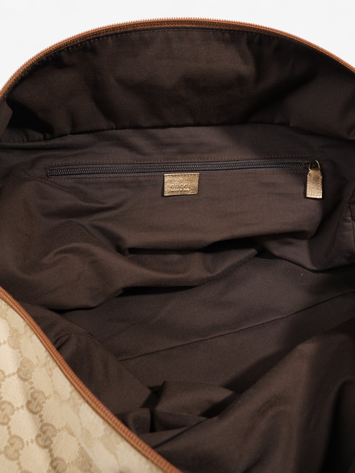 Gucci Interlocking G Travel Bag GG Supreme / Gold / Pink Canvas