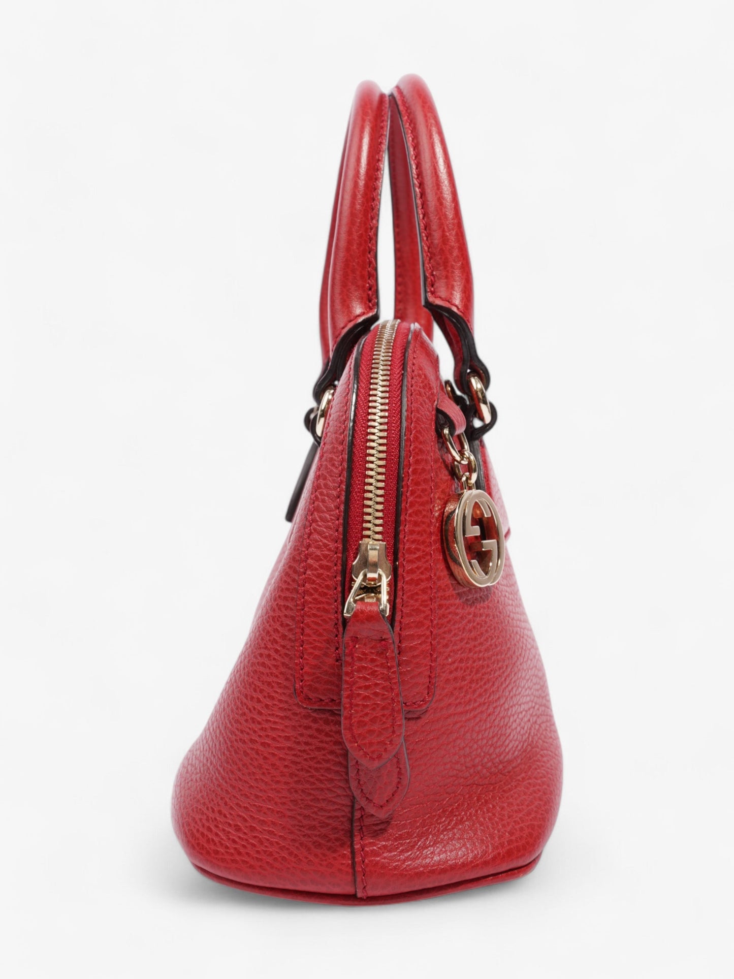 Gucci 2Way Handbag Red Leather