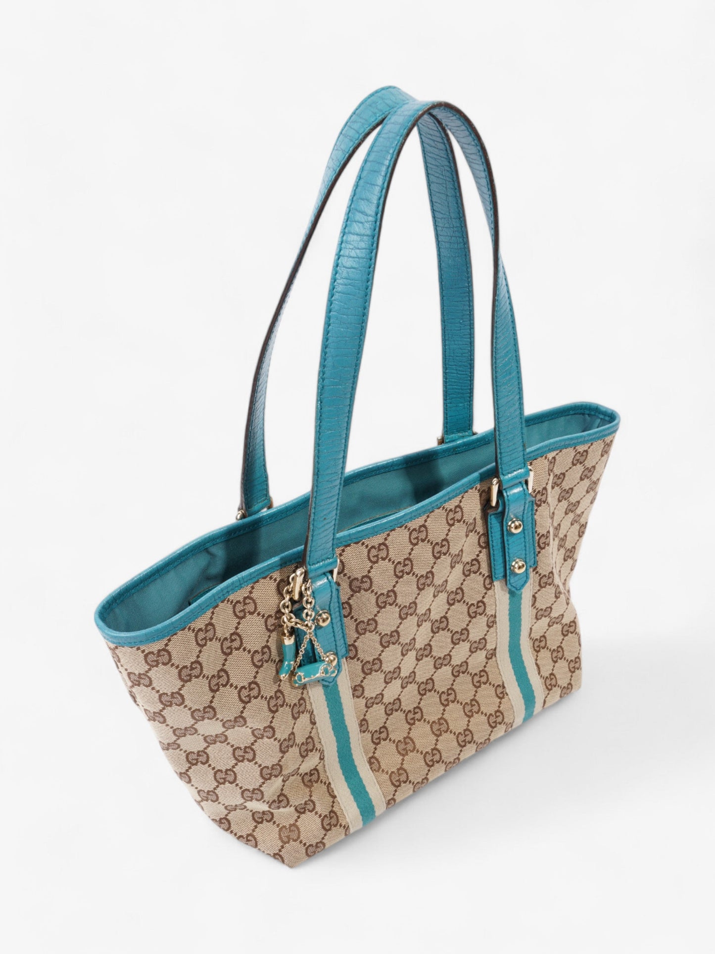 Gucci Jolicoeur Tote GG Supreme / Turquoise Canvas
