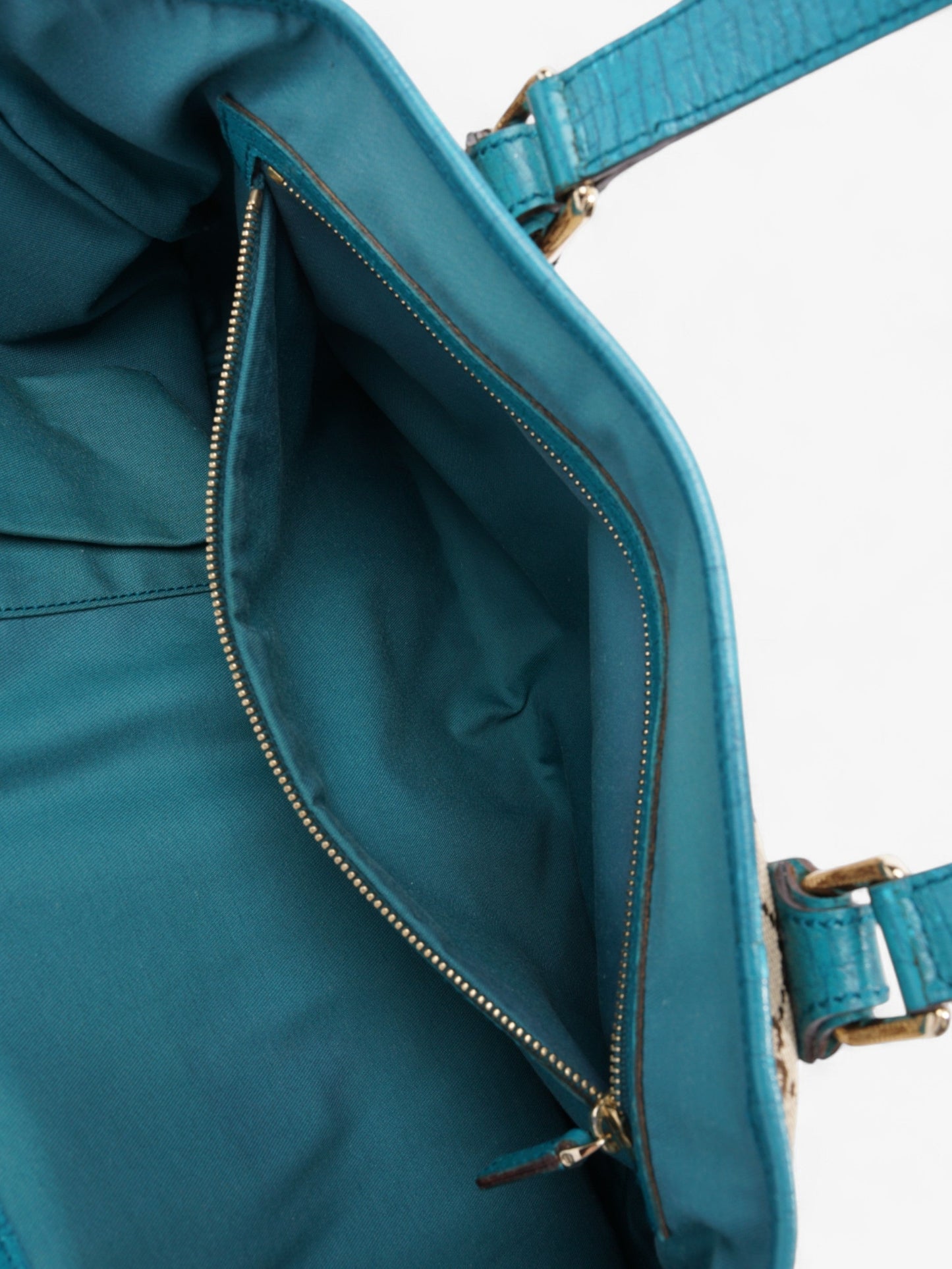 Gucci Jolicoeur Tote GG Supreme / Turquoise Canvas