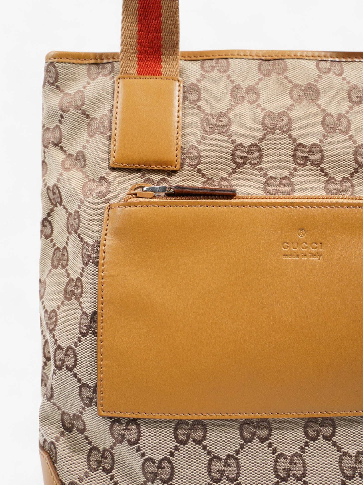 Gucci GG Canvas Tote Monogram / Red Canvas