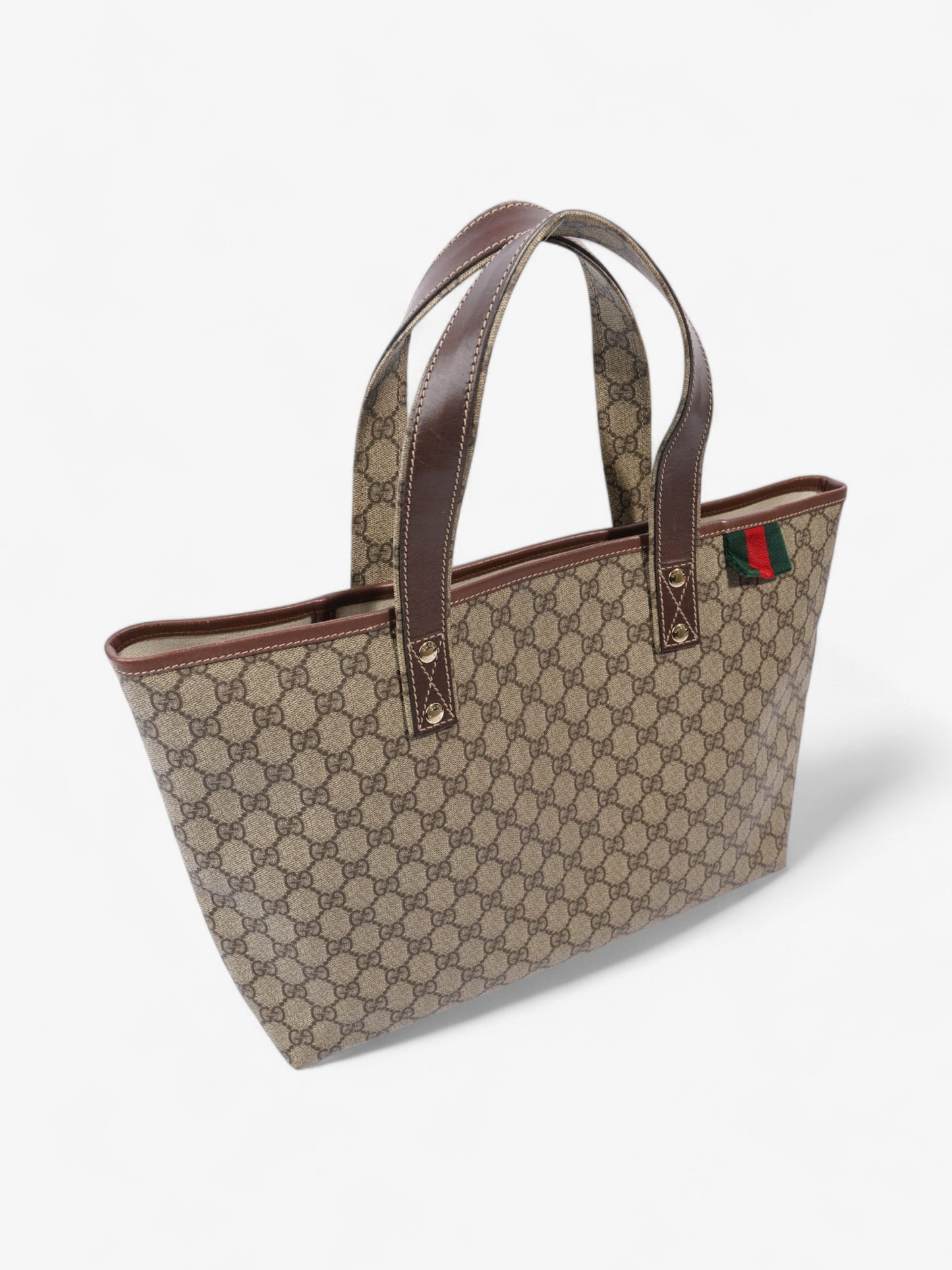 Gucci GG Tote Bag GG Supreme / Brown Coated Canvas