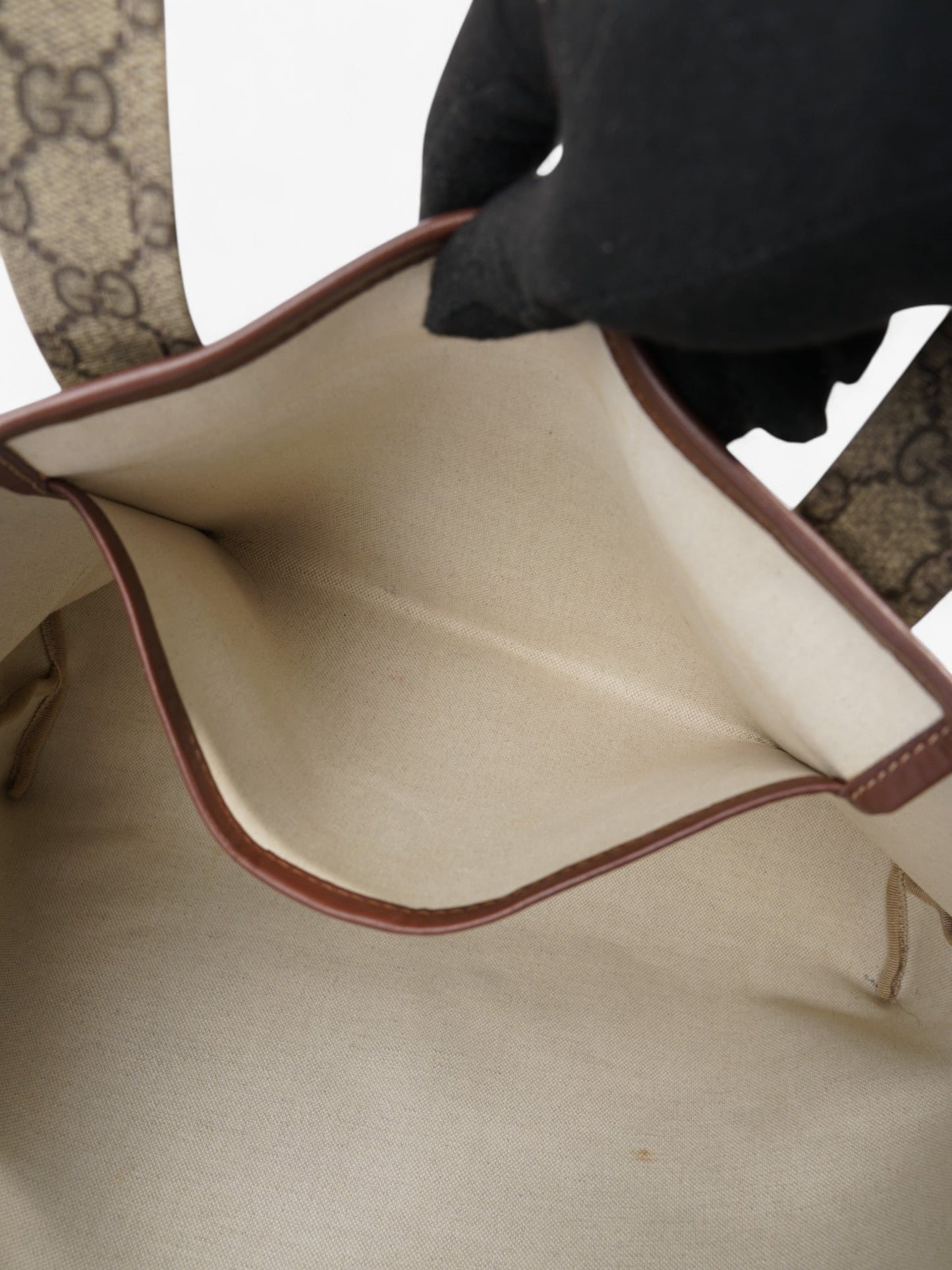 Gucci GG Tote Bag GG Supreme / Brown Coated Canvas