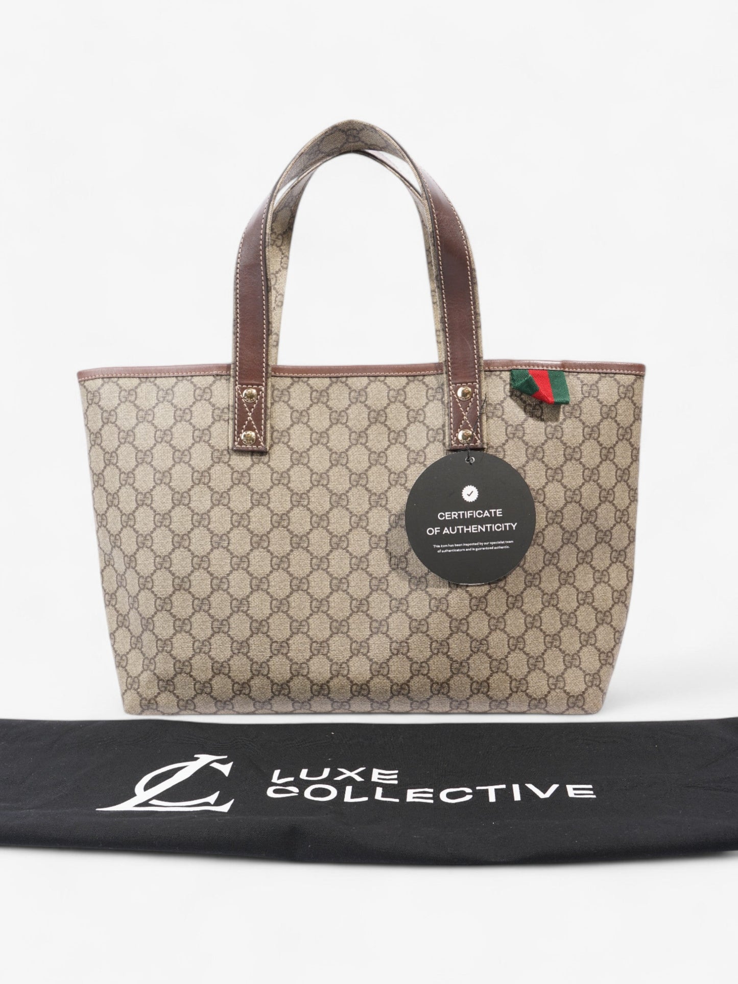 Gucci GG Tote Bag GG Supreme / Brown Coated Canvas