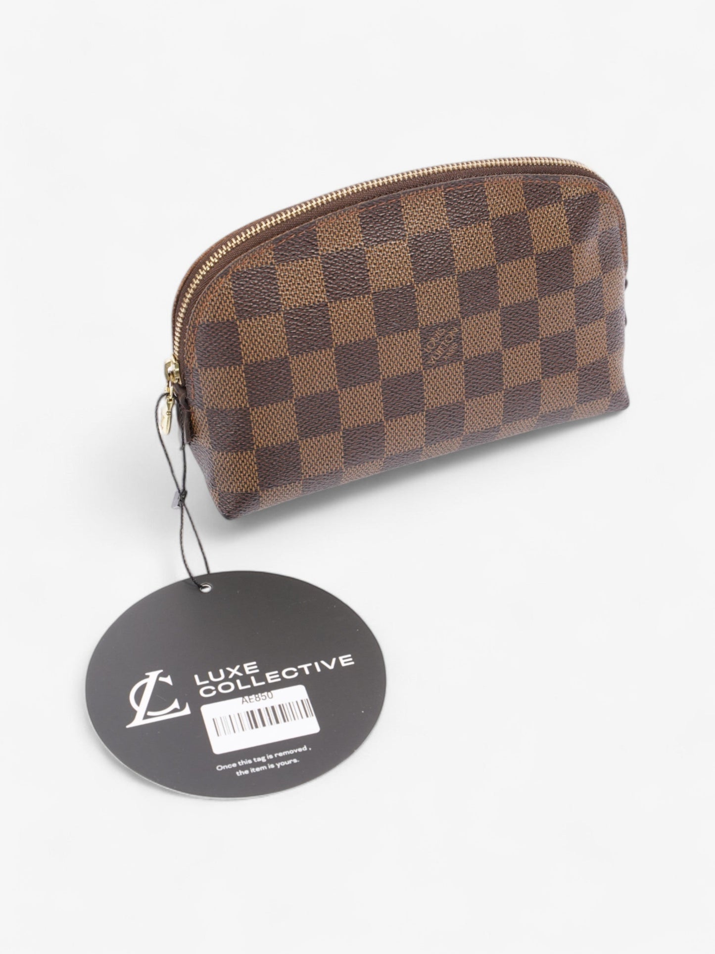 Louis Vuitton Cosmetic Pouch Damier Ebene Coated Canvas PM
